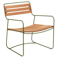 Fermob – SURPRISING Teak Low Armchair -  Pesto