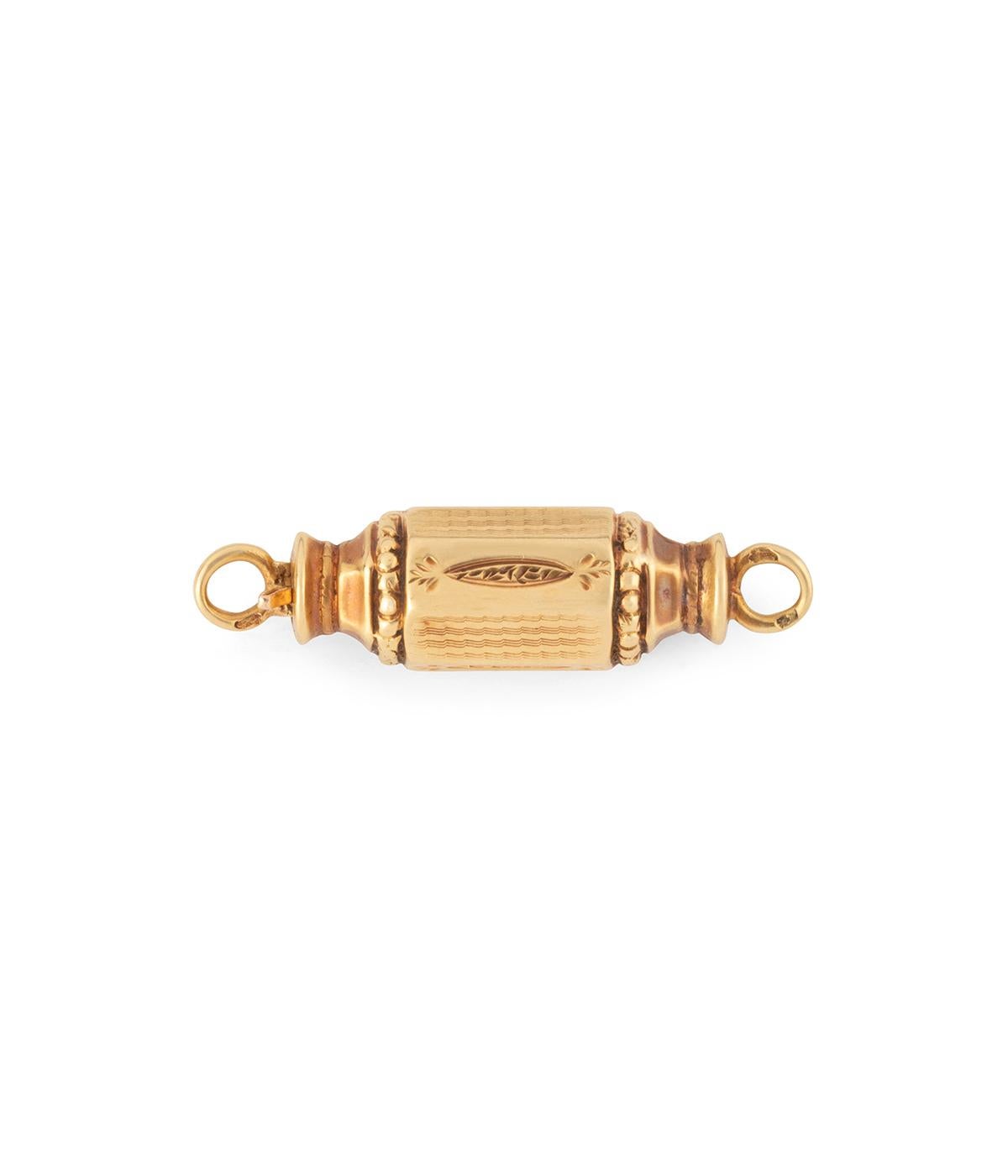 da uomo o donna Fermoir tonneau du début du 19ème siècle en or rose 18 carats in vendita