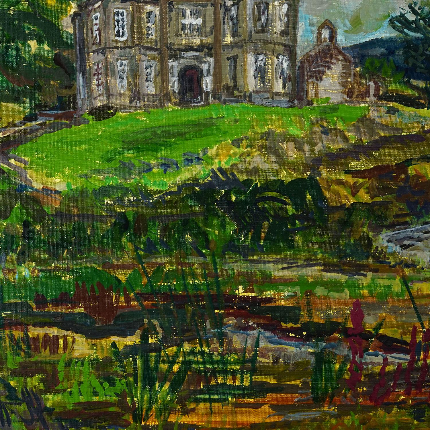 Fermoyle House, Brandon Bay, Irland, 1976 - Alexander Michael Ölgemälde im Zustand „Gut“ im Angebot in Berghuelen, DE