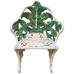 Antique Fern & Blackberry Cast Iron Chair