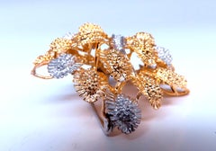Fern Cluster Brooch Pin 18kt 12568*