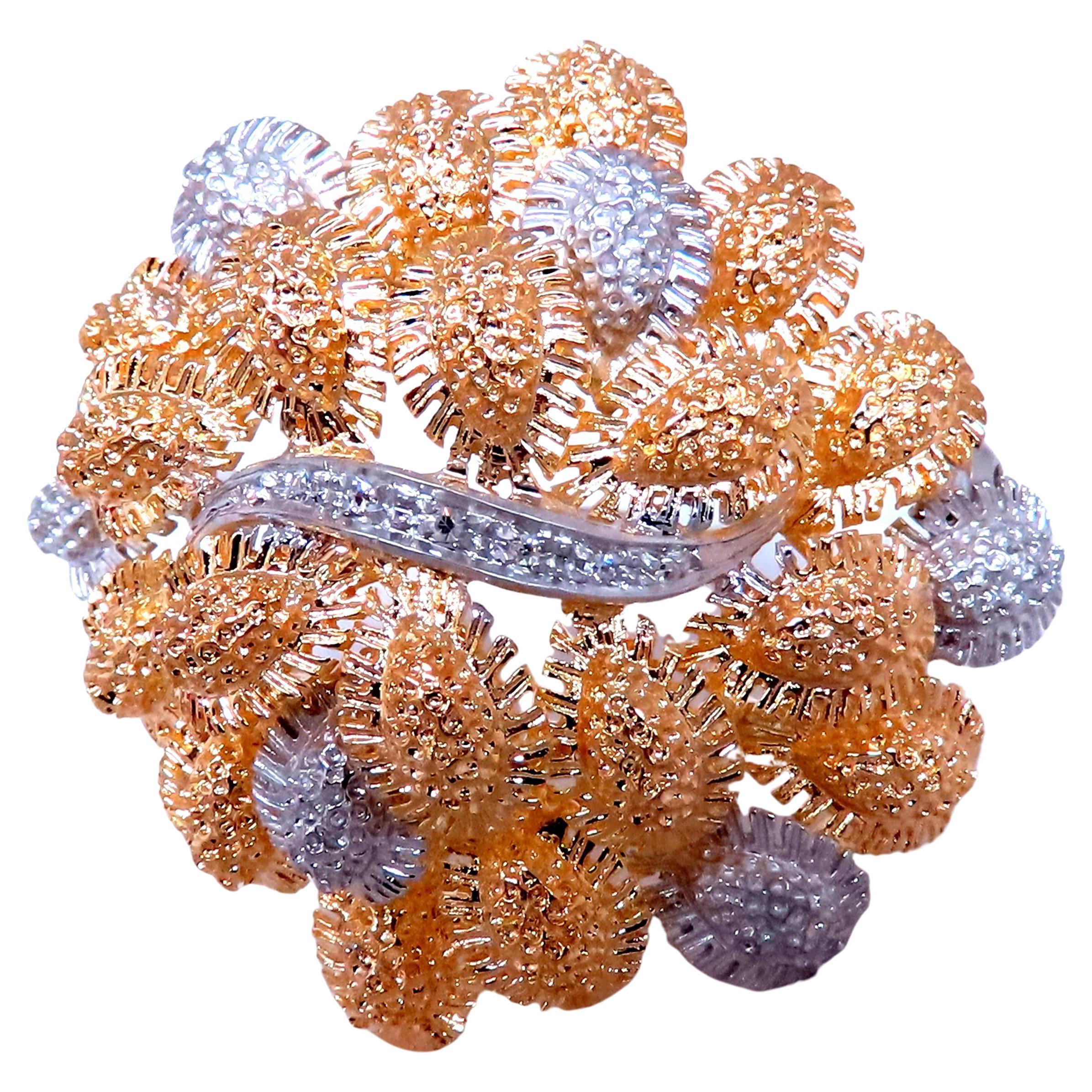Alfiler Broche Racimo Helecho 18kt 12568