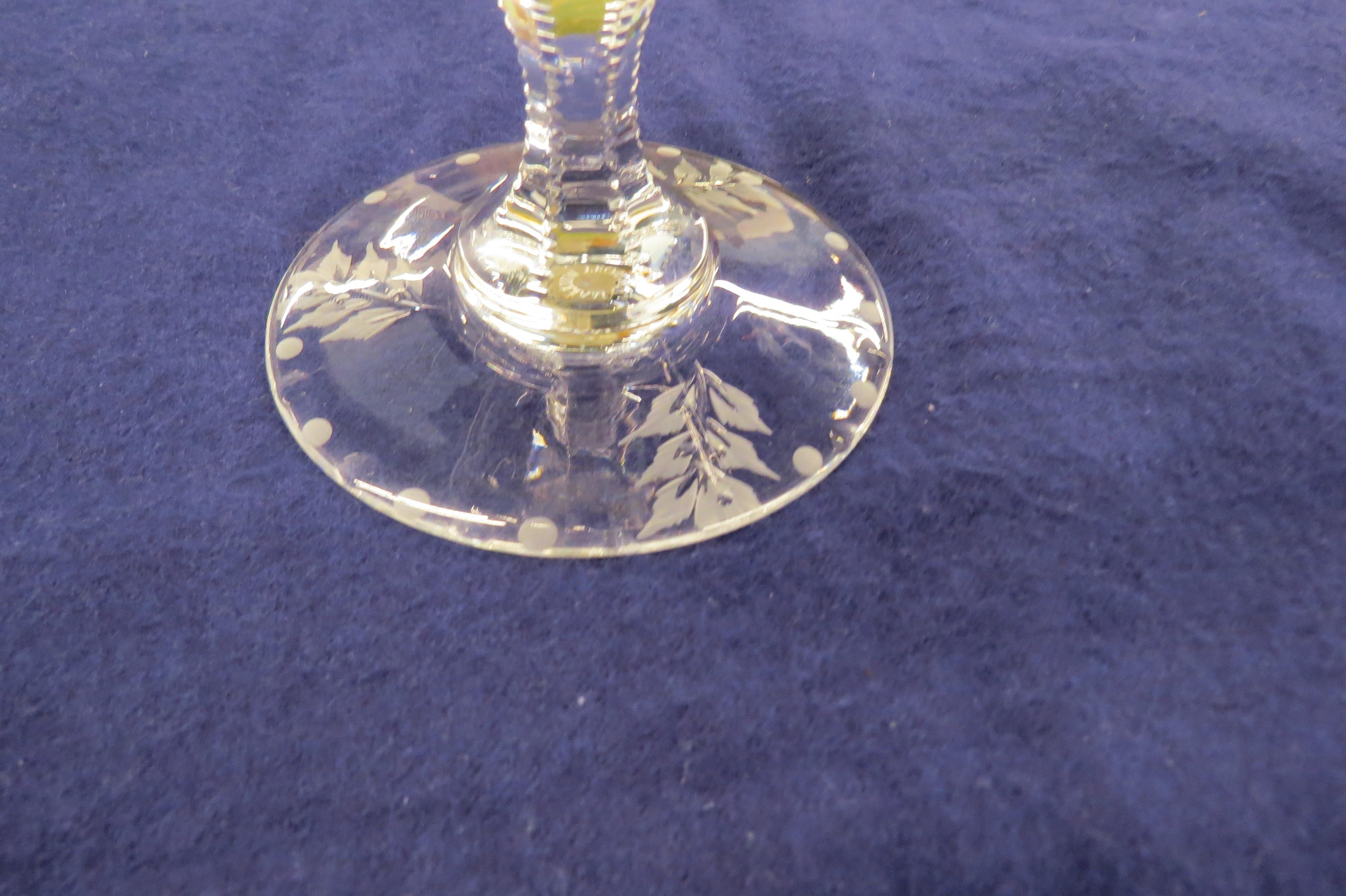 Contemporary Fern Goblet by William Yeoward Crystal Set of Twelve For Sale