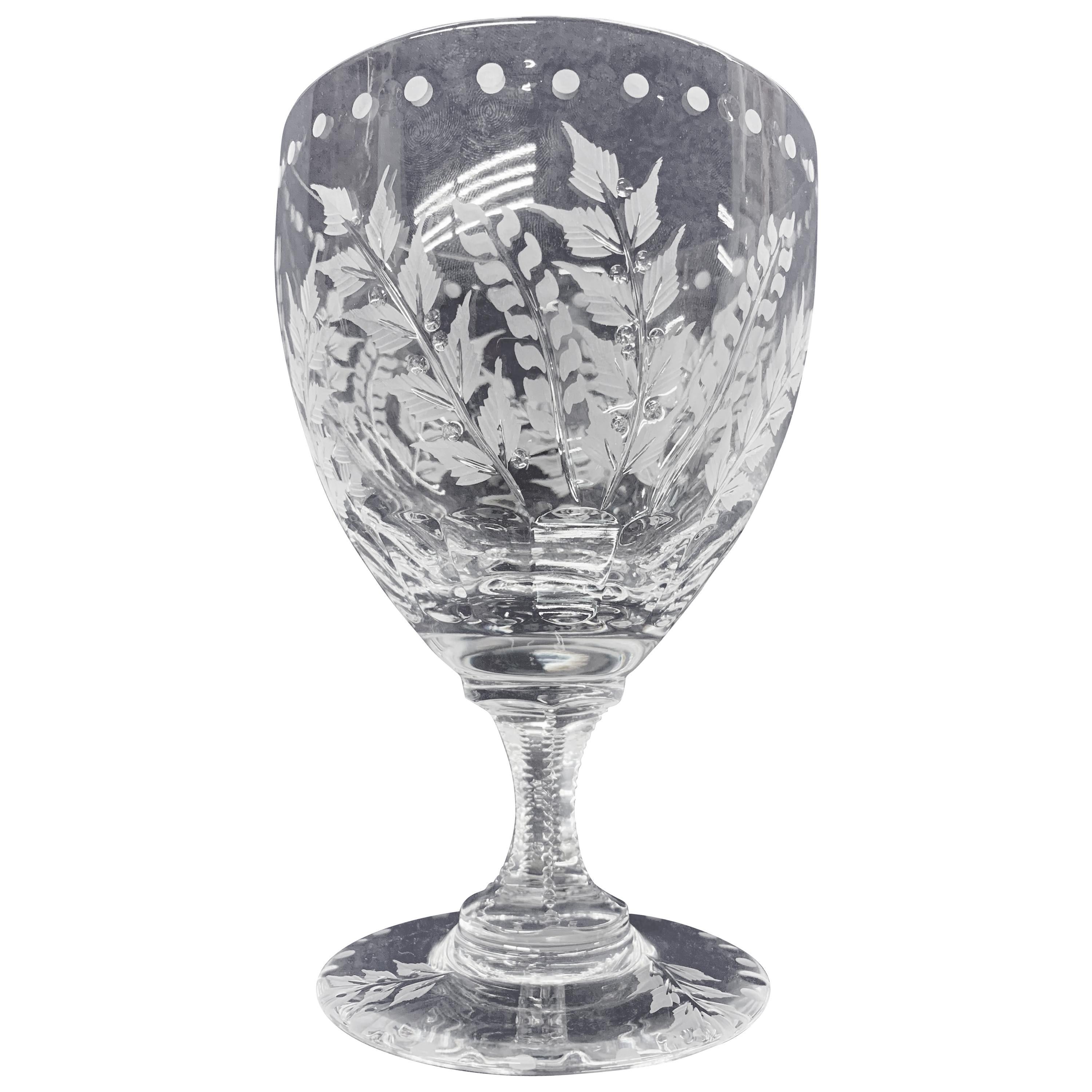 Fern Goblet by William Yeoward Crystal Set of Twelve For Sale
