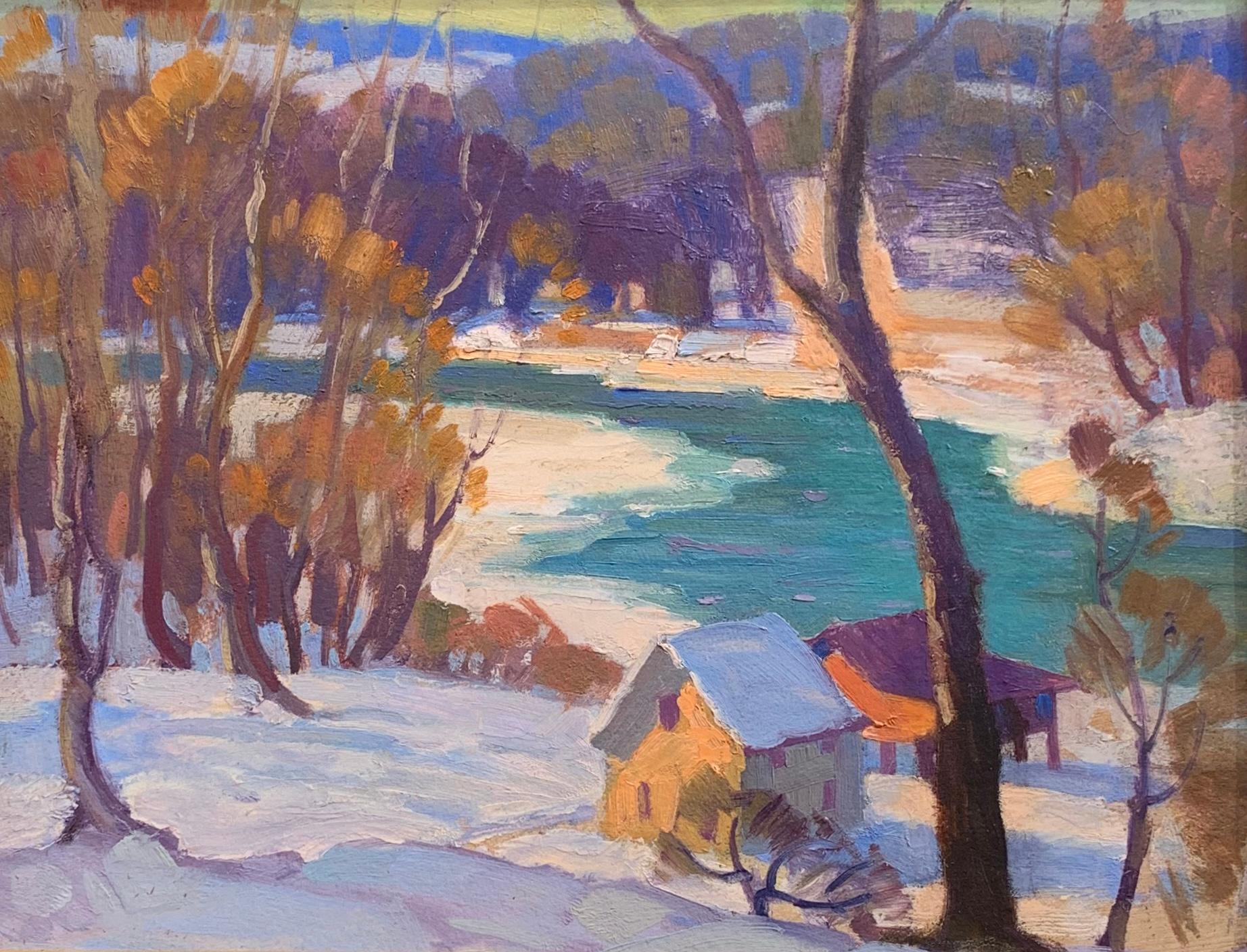 Mill Creek – Painting von Fern Isabel Coppedge