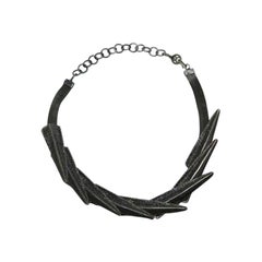 Fern Necklace in Gun Metal