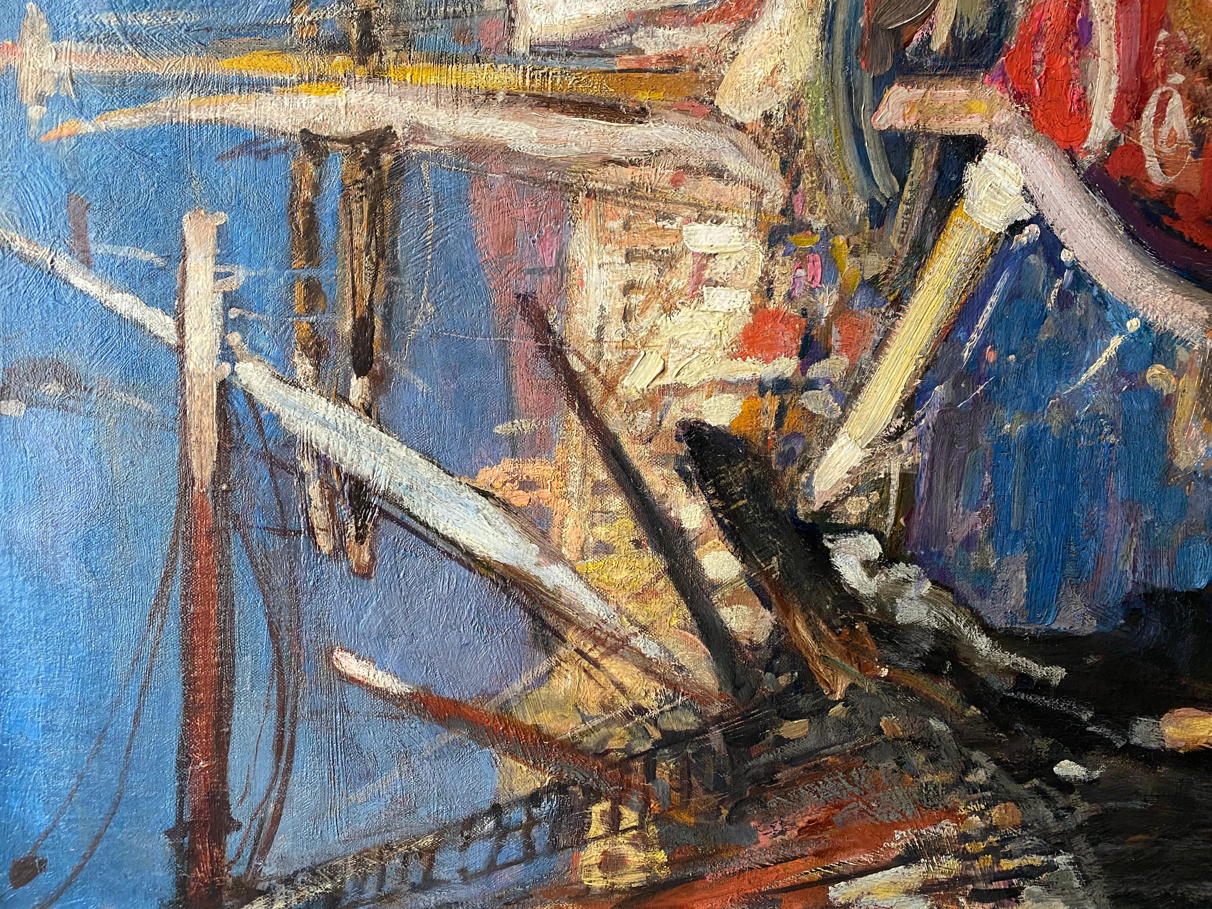 l'Olivier Fernand Allard
Tournai 1883 - 1933 Yanongé, près de Kisangani
Peintre belge

Scène portuaire - Port de Palerme

Signature : signée en bas à droite et datée 1913 