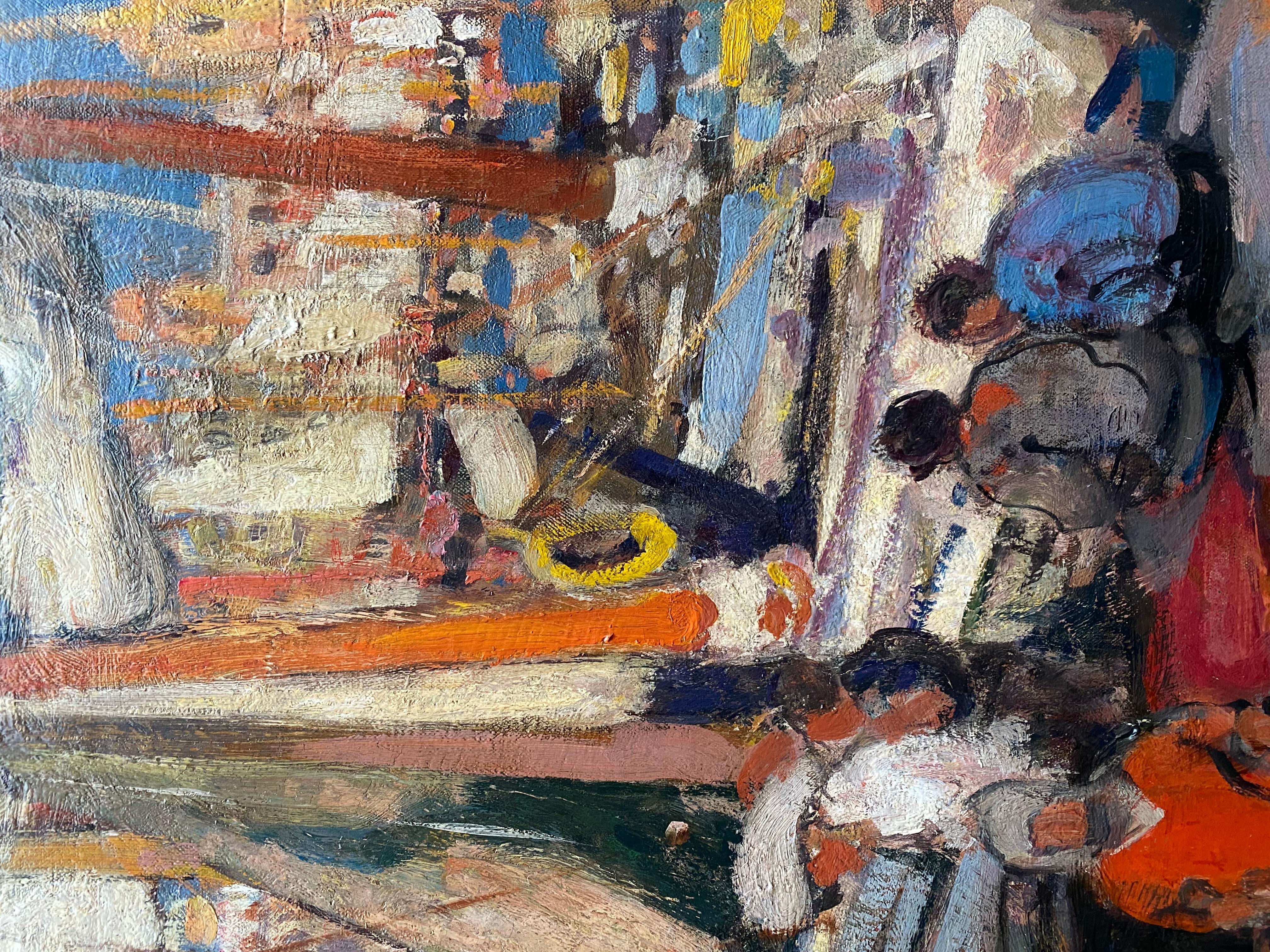 Scène portuaire - Port de Palerme' par Fernand Allard L'Olivier ( 1883 - 1933 ) en vente 1