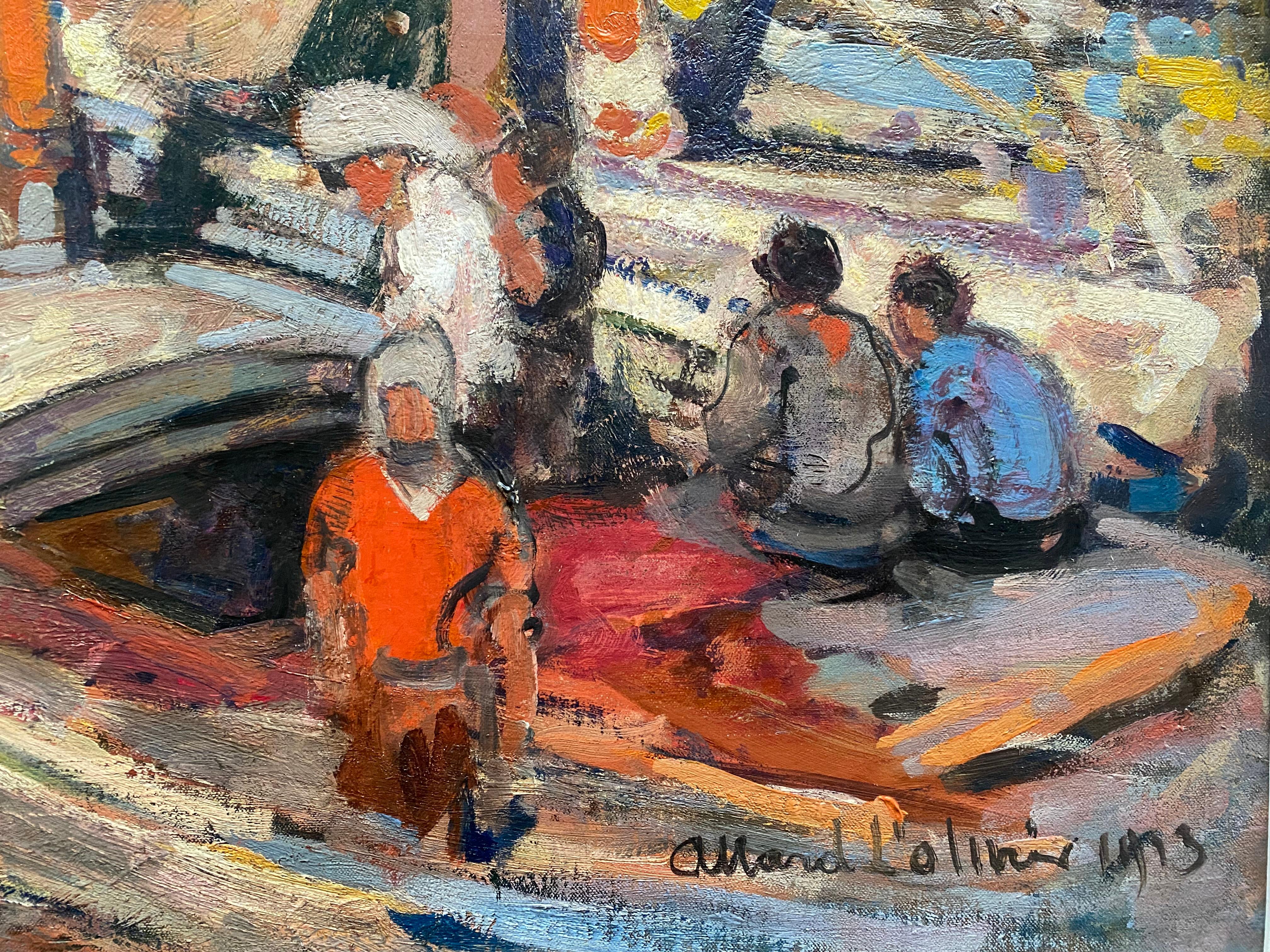 Scène portuaire - Port de Palerme' par Fernand Allard L'Olivier ( 1883 - 1933 ) en vente 4