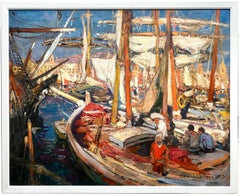 Scena di porto - Porto di Palermo" di Fernand Allard L'Olivier ( 1883 - 1933 )