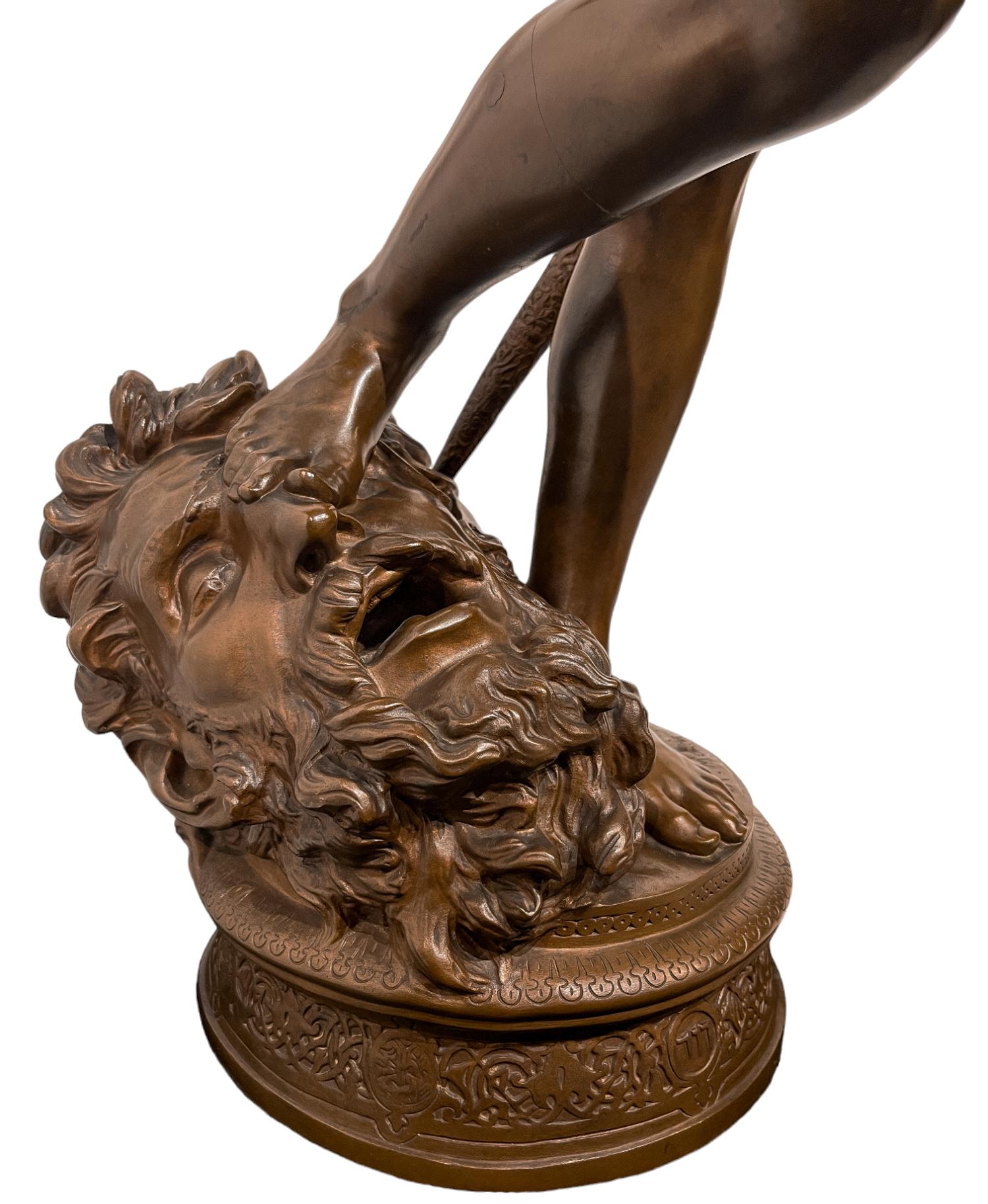 David che sconfigge Golia di Antonin Mercie (1845-1916) 2
