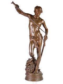 David défeating Goliath d'Antonin Mercie (1845-1916)