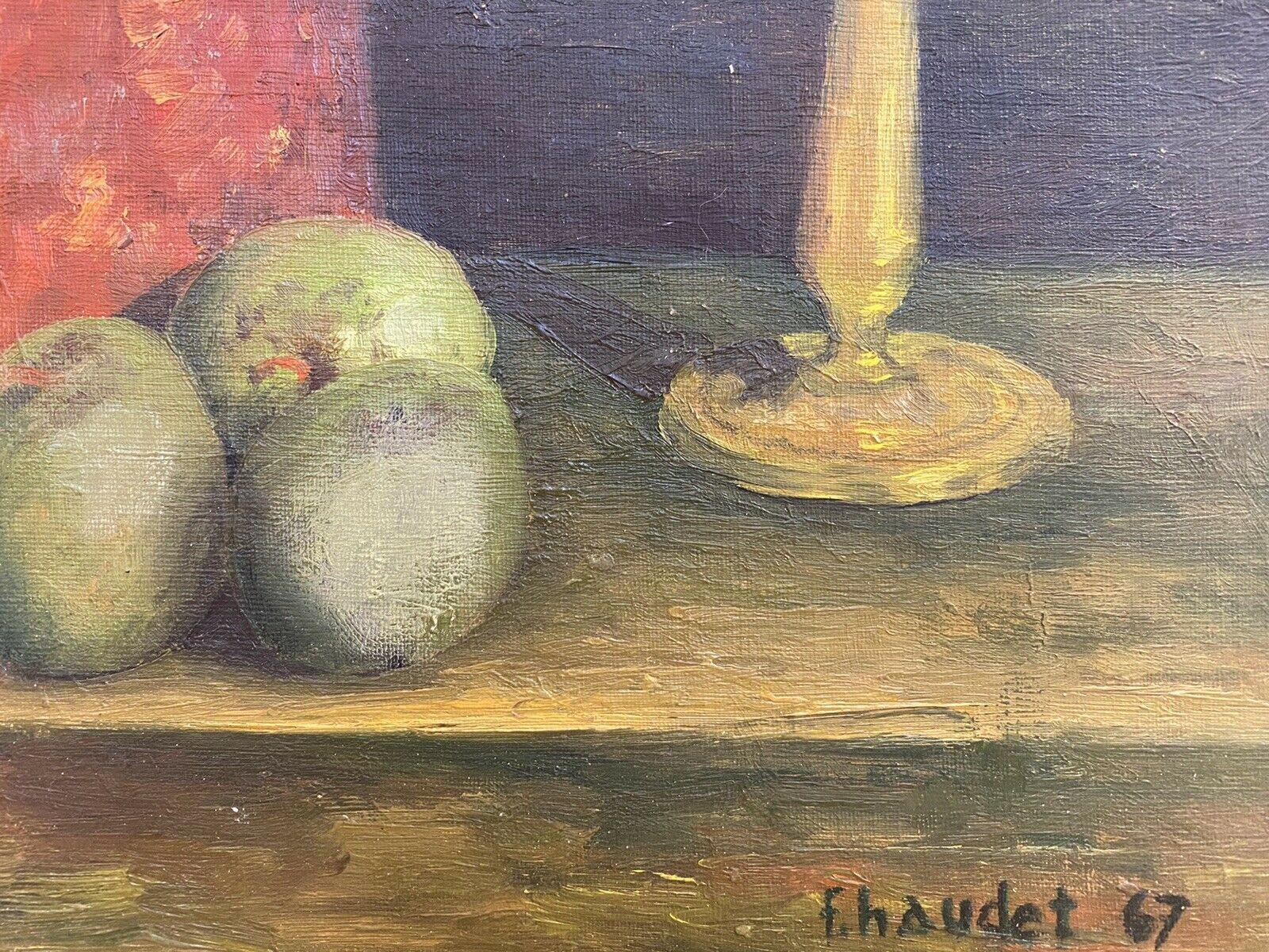 Other Fernand Audet '1923-2016' French Impressionist Oil, Still Life Apples / Kitchen For Sale