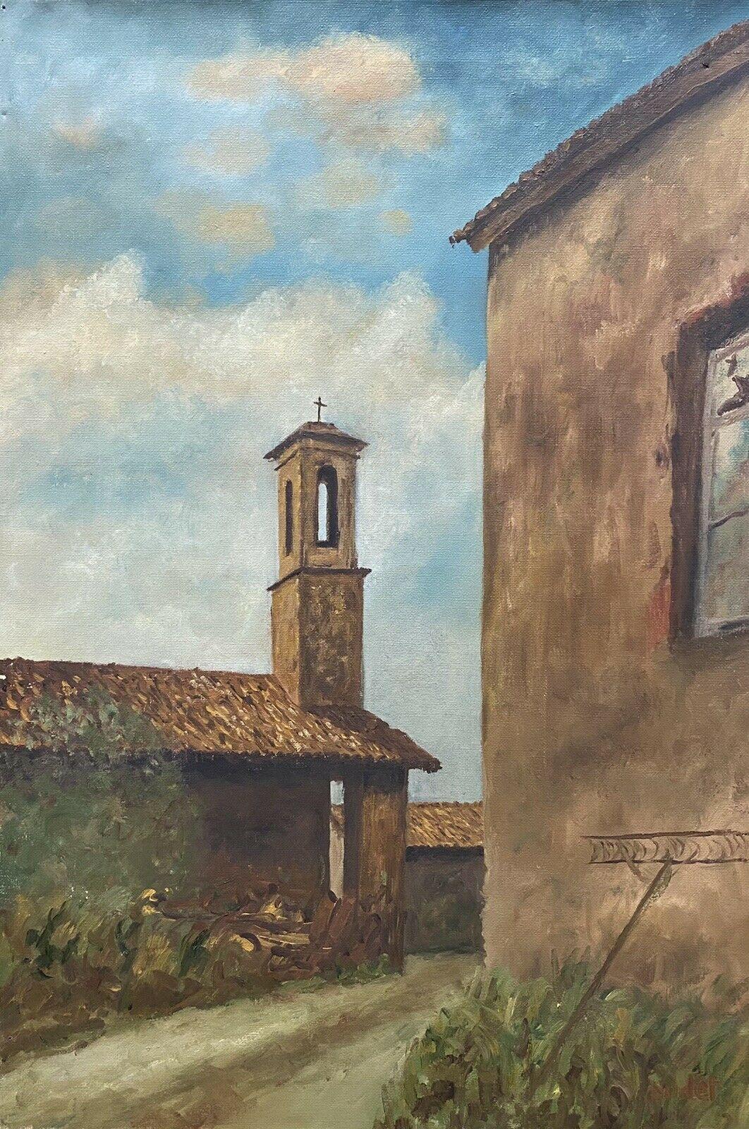 Fernand Audet Figurative Painting - FERNAND AUDET (1923-2016) FRENCH IMPRESSIONIST OIL - CHURCH BELL TOWER