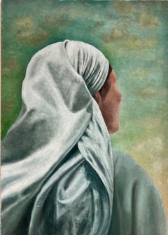 FERNAND AUDET (1923-2016) FRENCH IMPRESSIONIST OIL - Lady In Headscarf