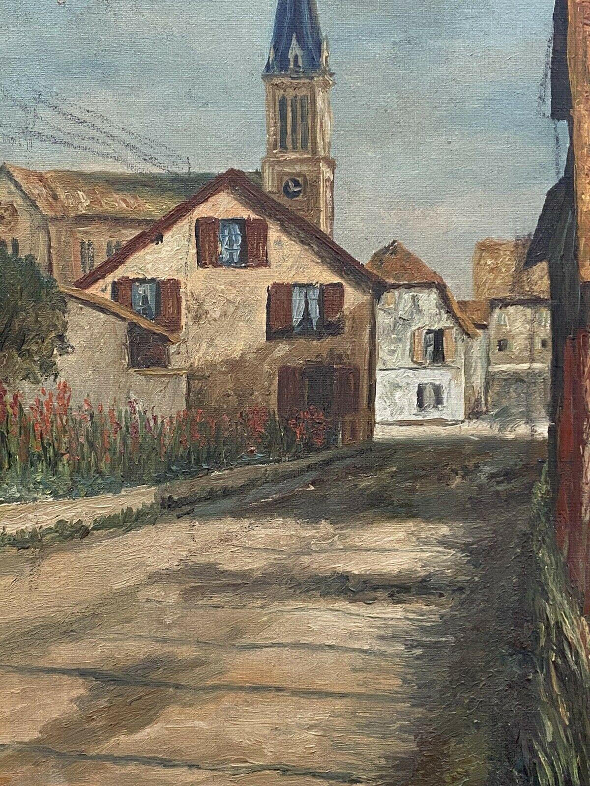 FERNAND AUDET (1923-2016) FRENCH IMPRESSIONIST OIL - OLD FRENCH STREET SCENE - Post-Impressionist Painting by Fernand Audet