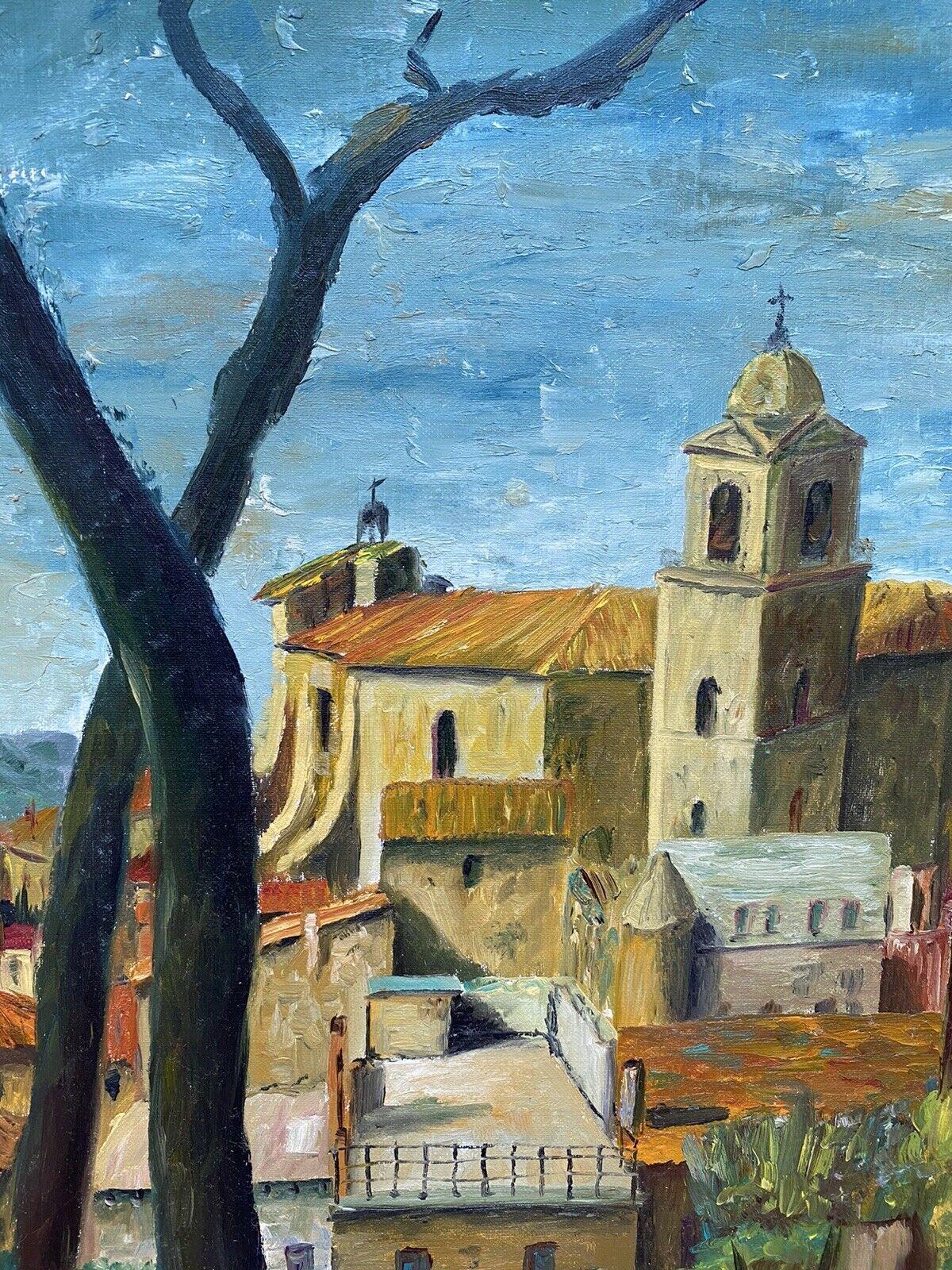 FERNAND AUDET (1923-2016) FRENCH IMPRESSIONIST OIL - SOUTH OF FRANCE TOWN - Painting by Fernand Audet