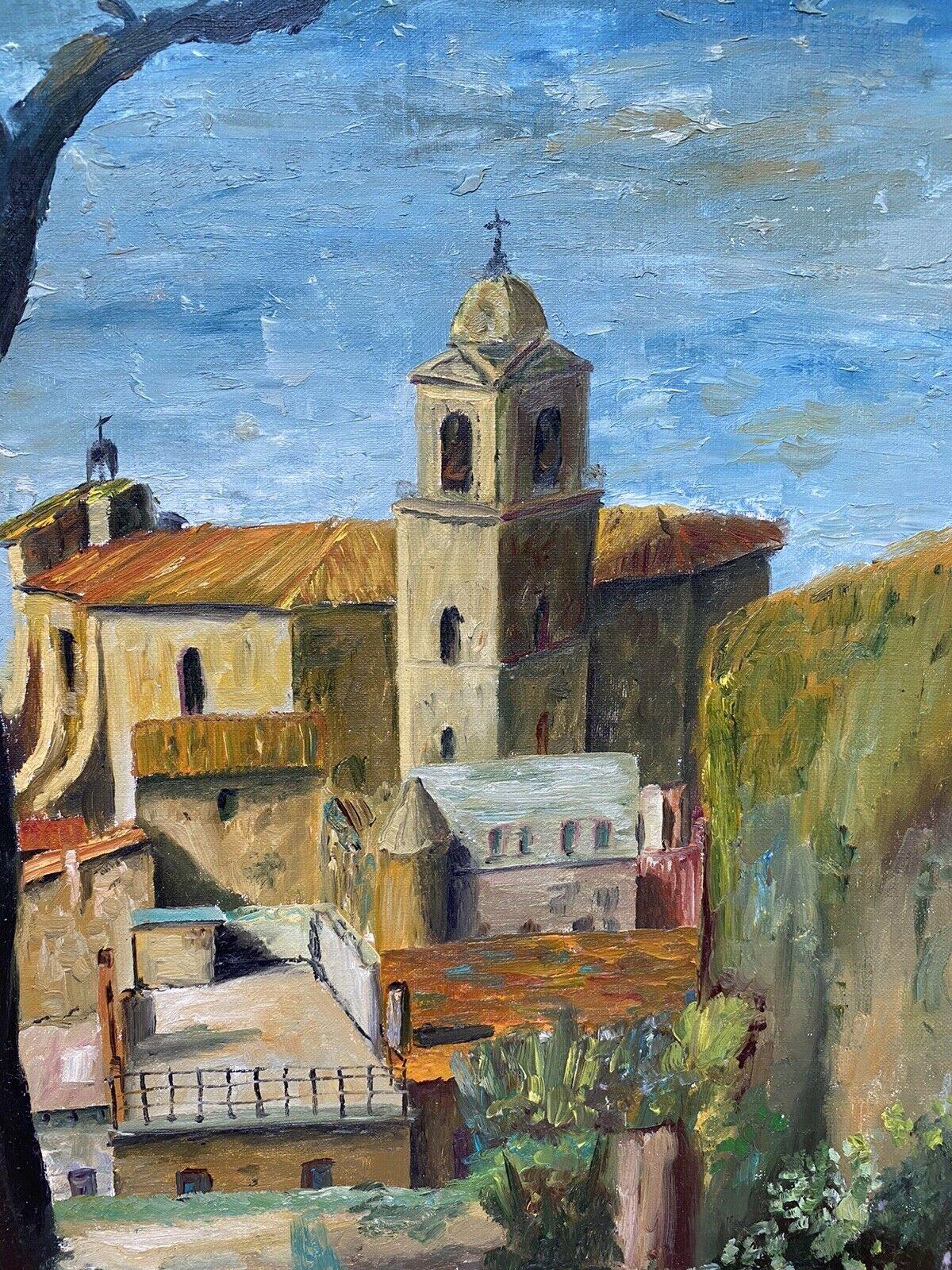 FERNAND AUDET (1923-2016) OIL IMPRESSIONniste FRANÇAIS - SOUTH OF FRANCE TOWN - Post-impressionnisme Painting par Fernand Audet