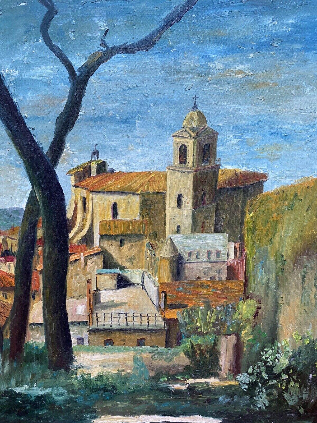 Fernand Audet Landscape Painting - FERNAND AUDET (1923-2016) FRENCH IMPRESSIONIST OIL - SOUTH OF FRANCE TOWN