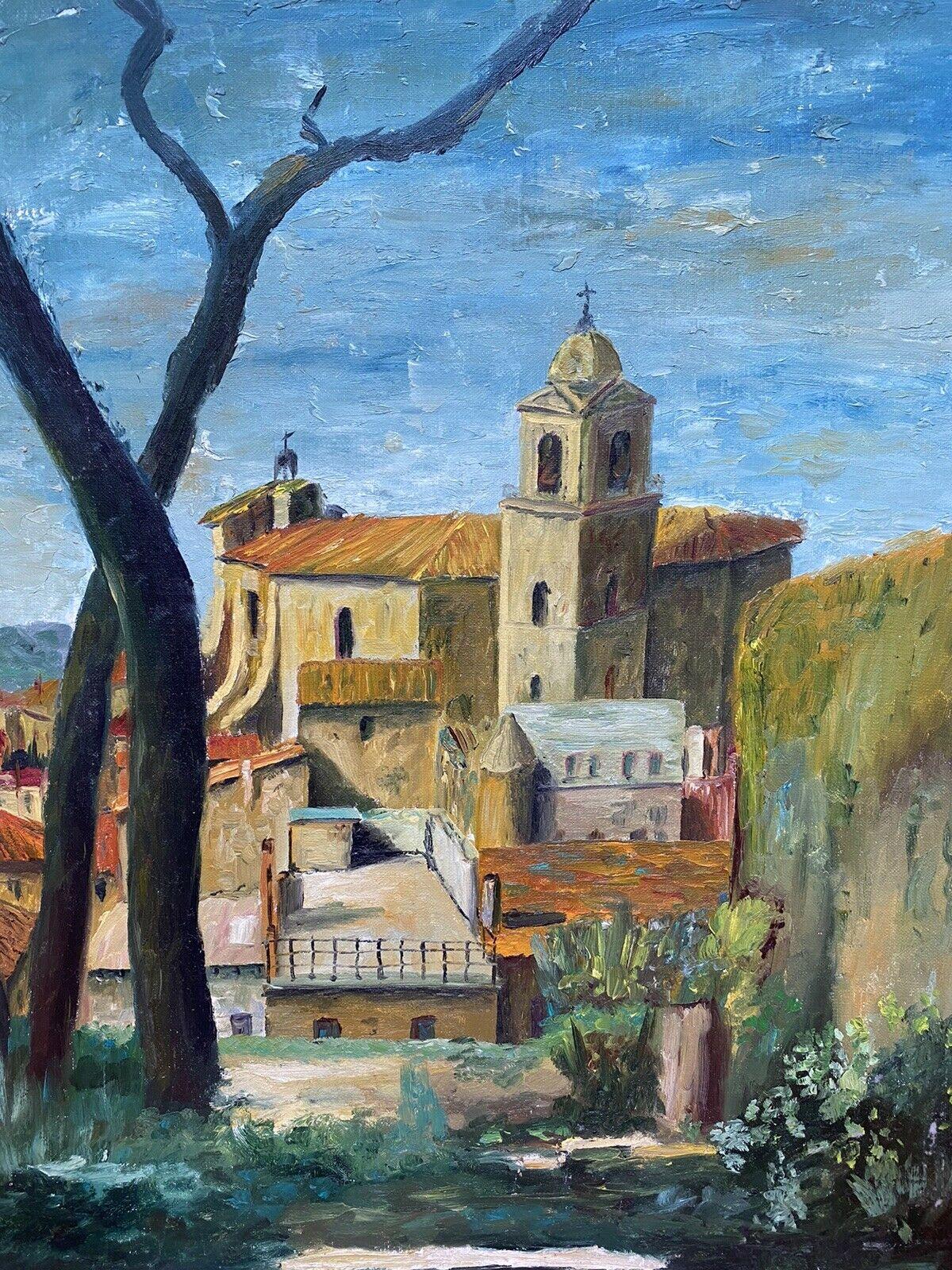 Landscape Painting Fernand Audet - FERNAND AUDET (1923-2016) OIL IMPRESSIONniste FRANÇAIS - SOUTH OF FRANCE TOWN