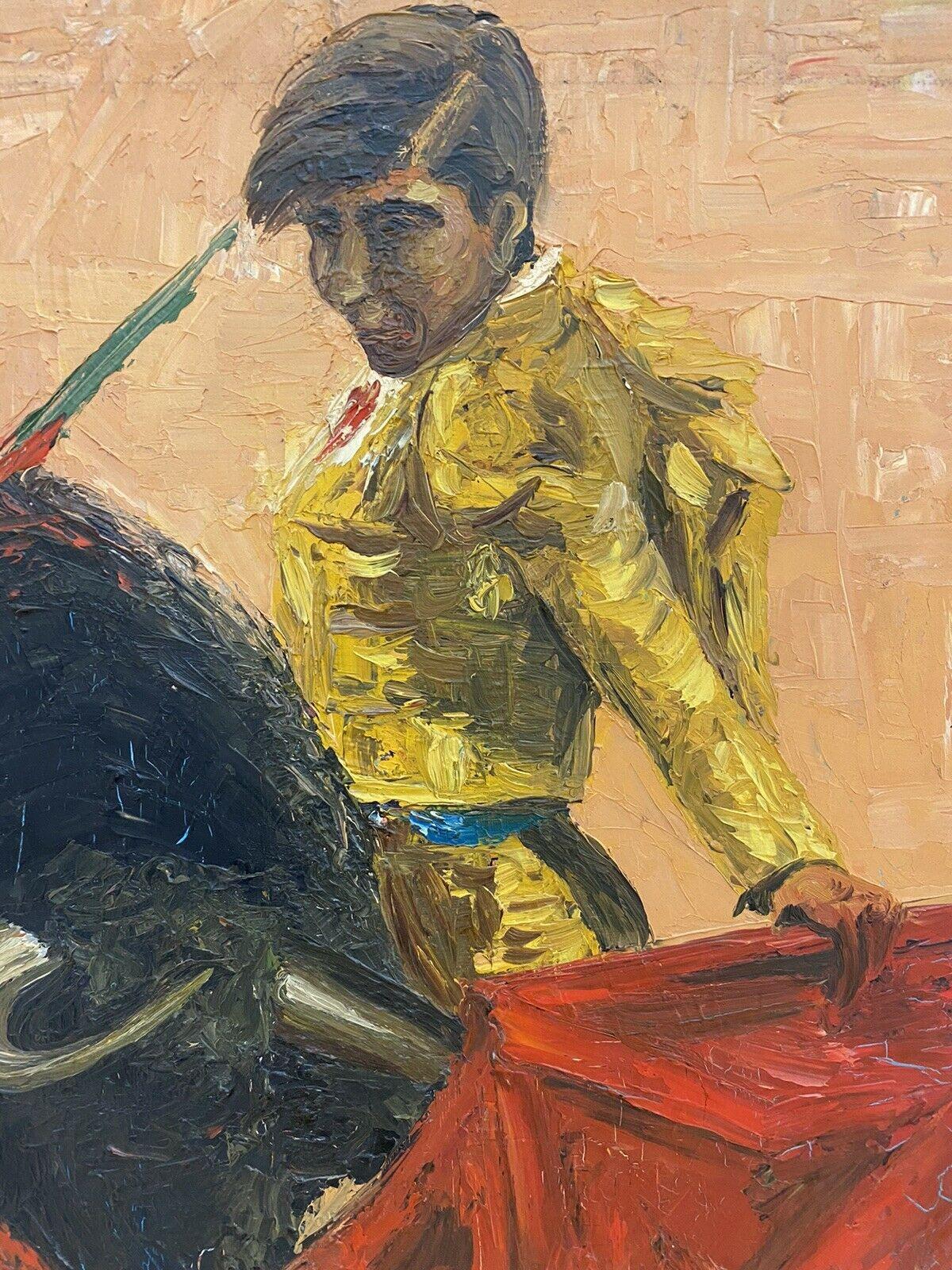 FERNAND AUDET (1923-2016) OLIO IMPRESSIONISTA FRANCESE - IL MATADOR E LA CORRIDA - Figurative Painting Marrone di Fernand Audet