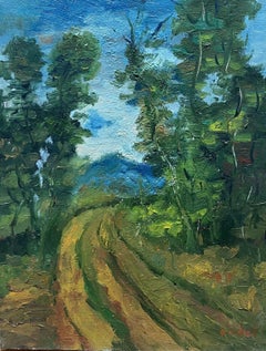FERNAND AUDET (1923-2016) FRENCH IMPRESSIONIST OIL - THE RURAL PATHWAY