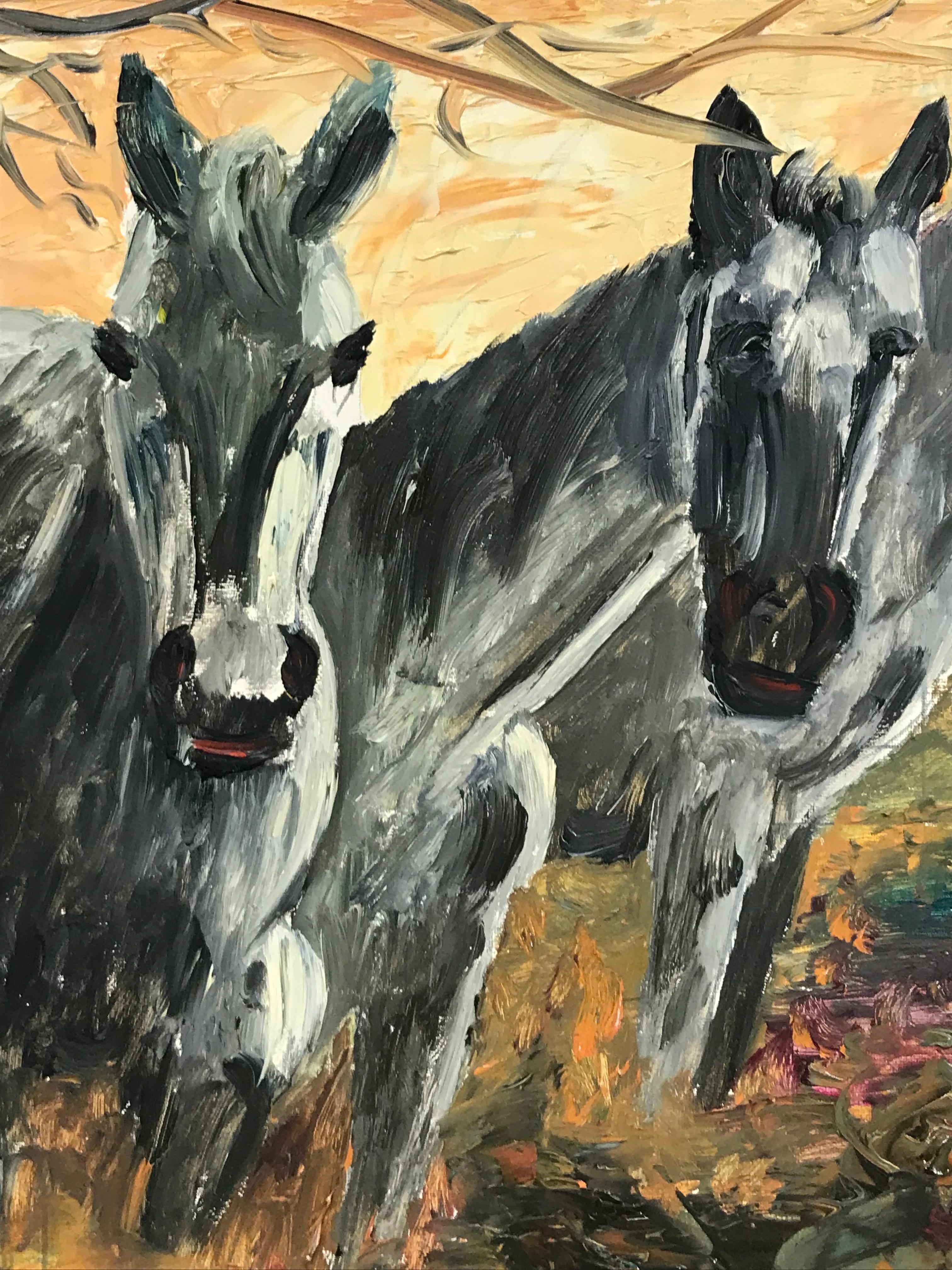 three horses painting