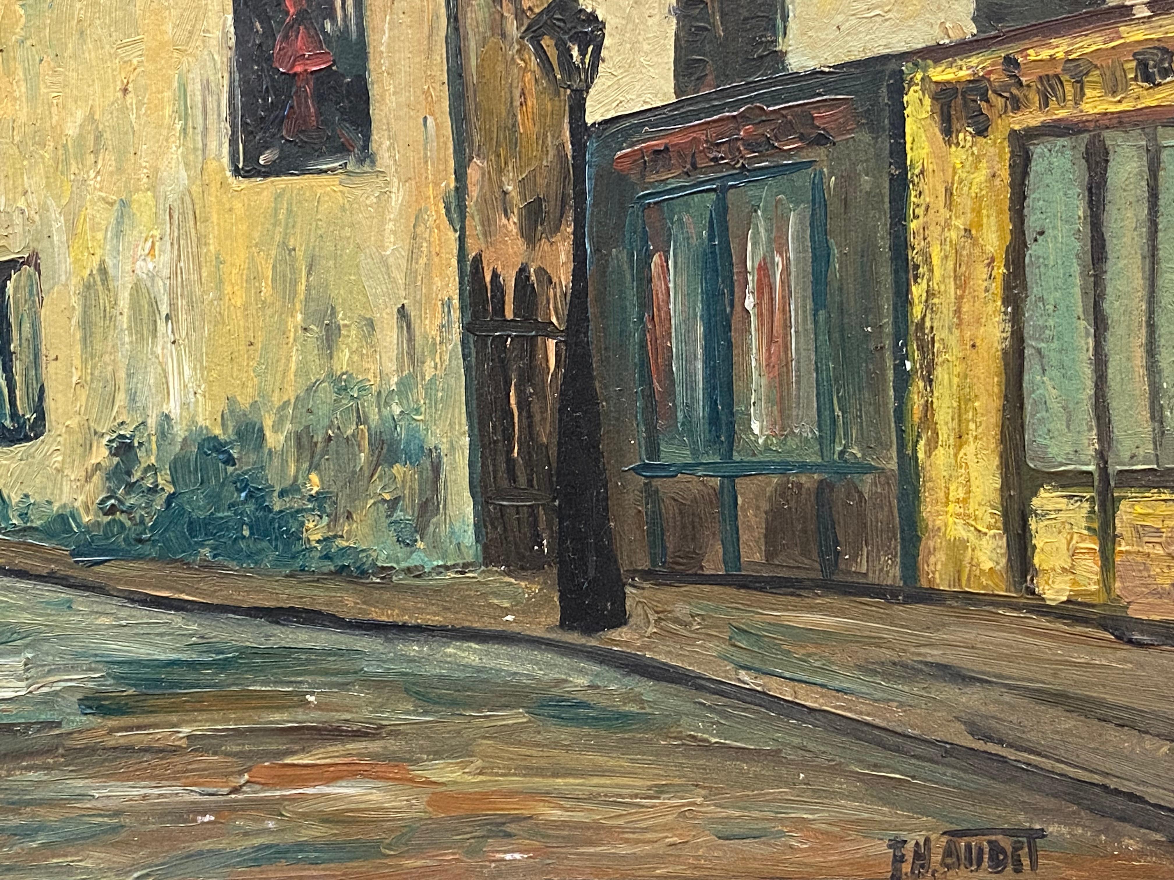 Street Scene
by Fernand Audet (French, Tarascon 1923- Mulhouse 2016)
oil painting on board , signed and unframed

painting: 13 x 16 inches

A fine 20th century oil painting by the listed French Impressionist artist, Fernand Audet (1923-2016).