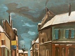 FERNAND AUDET (1923-2016) französische postimpressionistische OIL – WINTERSNOW TOWN VIEW