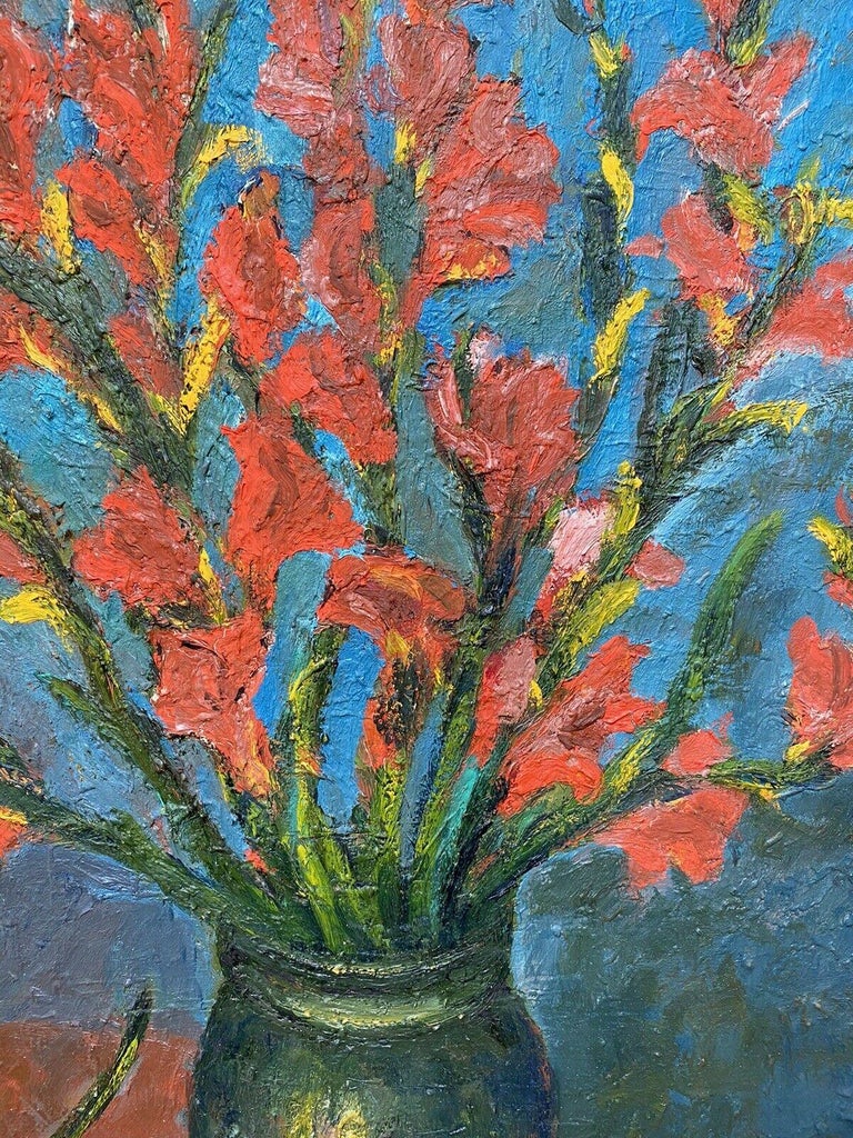 FERNAND AUDET (1923-2016) LARGE FRENCH IMPRESSIONIST OIL - FLOWERS IN VASE - Painting by Fernand Audet