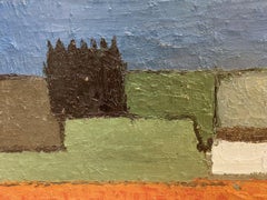 FERNAND AUDET (1923-2016) MID 20TH CENTURY FRENCH OIL - BLOCK COLOUR LANDSCAPE