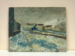 FERNAND AUDET (1923-2016) ILLUSTRATION FRANÇAISE SIGNÉE - Paysage d'hiver épais - Neige