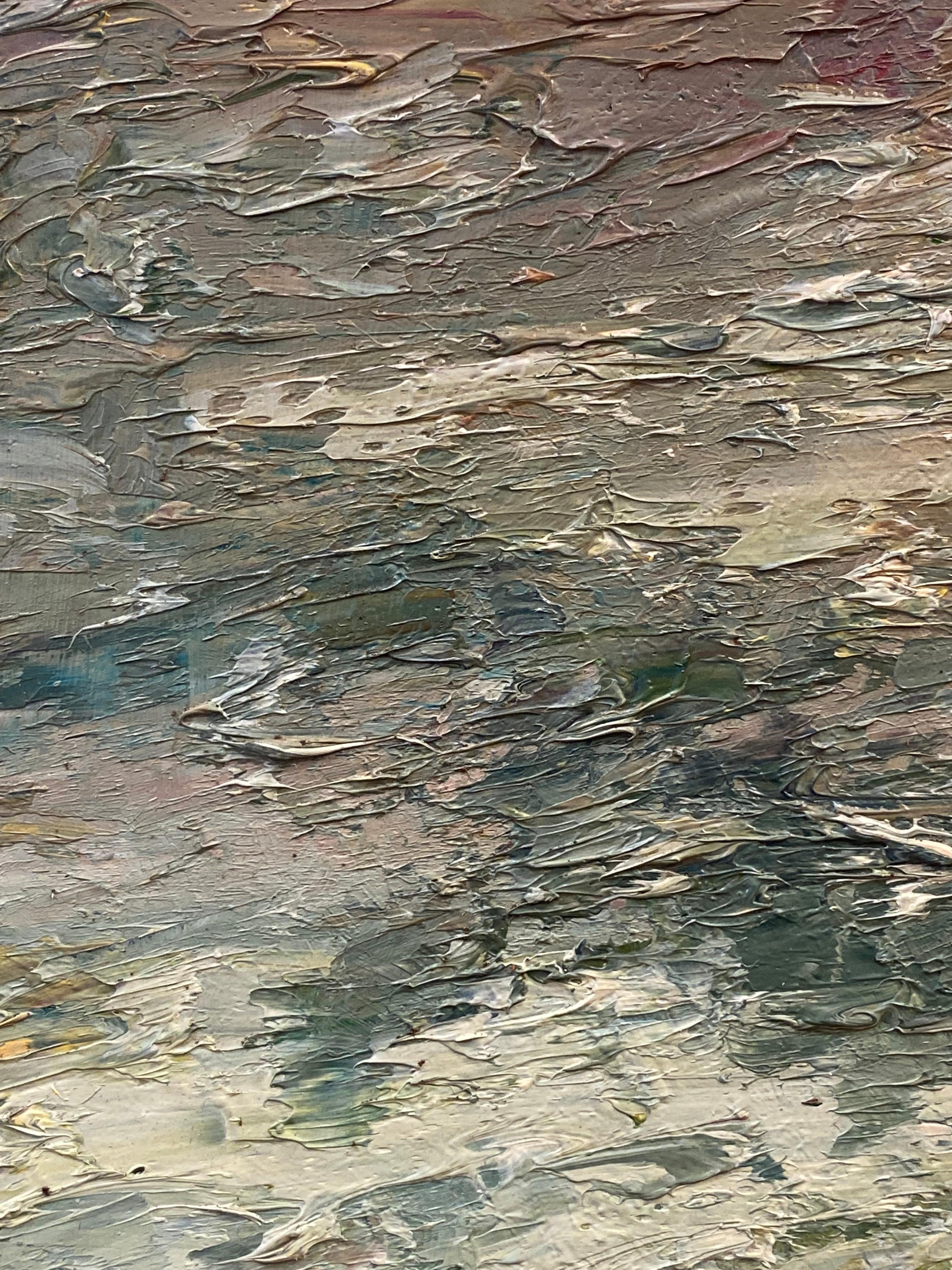  FERNAND AUDET (1923-2016) SIGNED FRENCH POST-IMPRESSIONIST OIL - FISHERMEN - Post-Impressionist Painting by Fernand Audet
