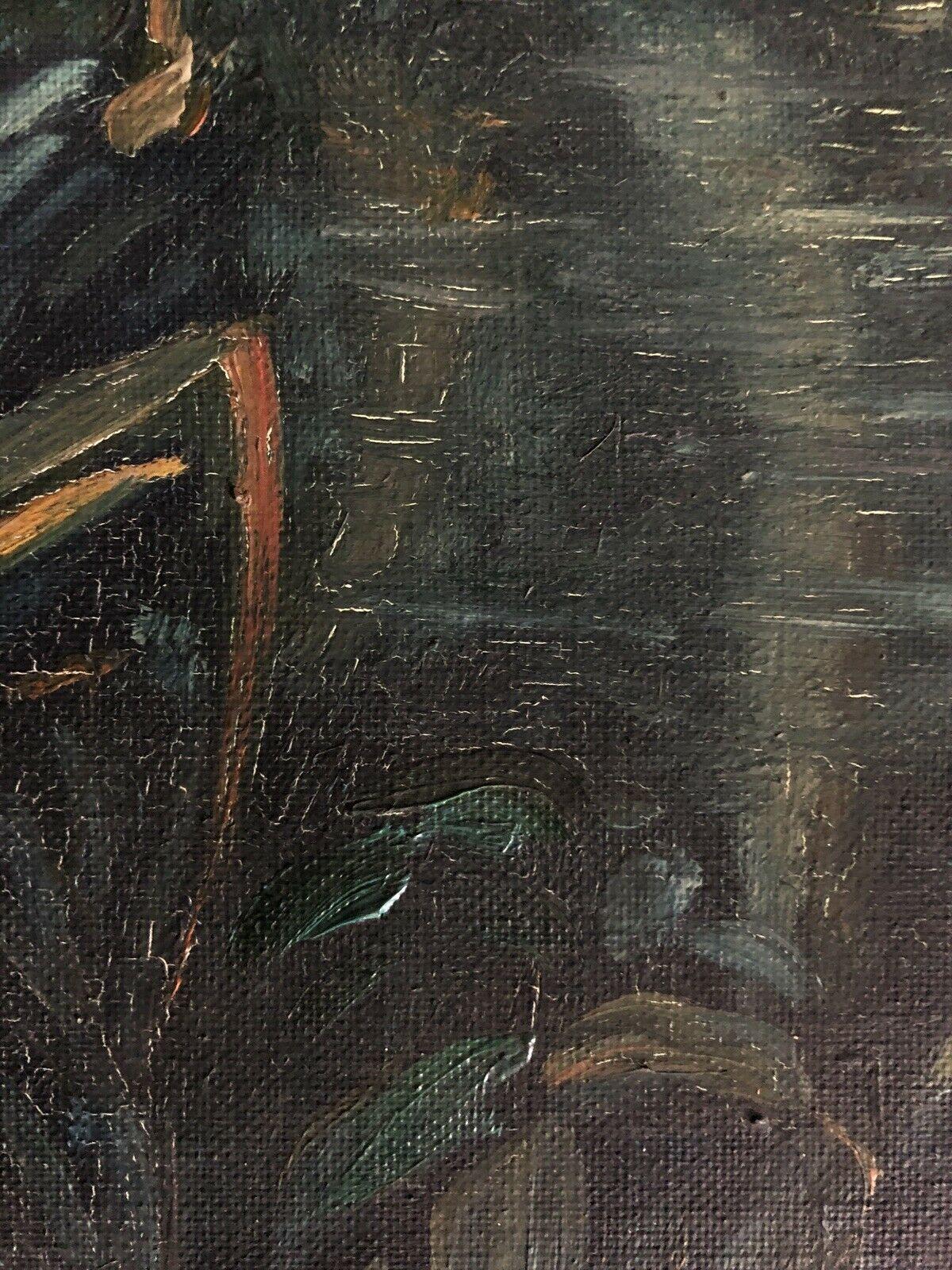 FERNAND AUDET (1923-2016) SIGNED FRENCH POST-IMPRESSIONIST OIL - RIVER LANDSCAPE - Gray Landscape Painting by Fernand Audet