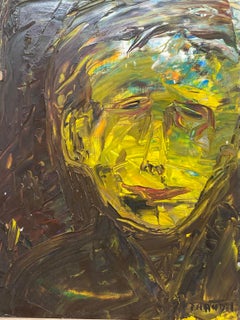 NO RESERVE AUCTION - FERNAND AUDET (1923-2016) FRENCH EXPRESSIONIST OIL -  FACE