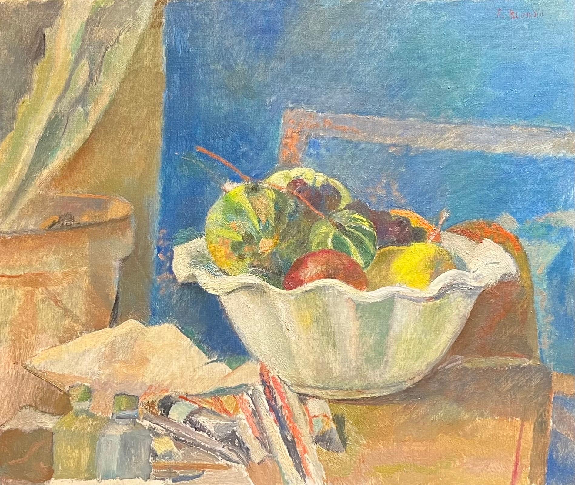 Frutero de Fernand Blondin - Óleo sobre lienzo - 55x46 cm