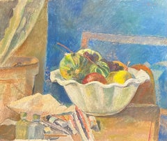 Frutero de Fernand Blondin - Óleo sobre lienzo - 55x46 cm