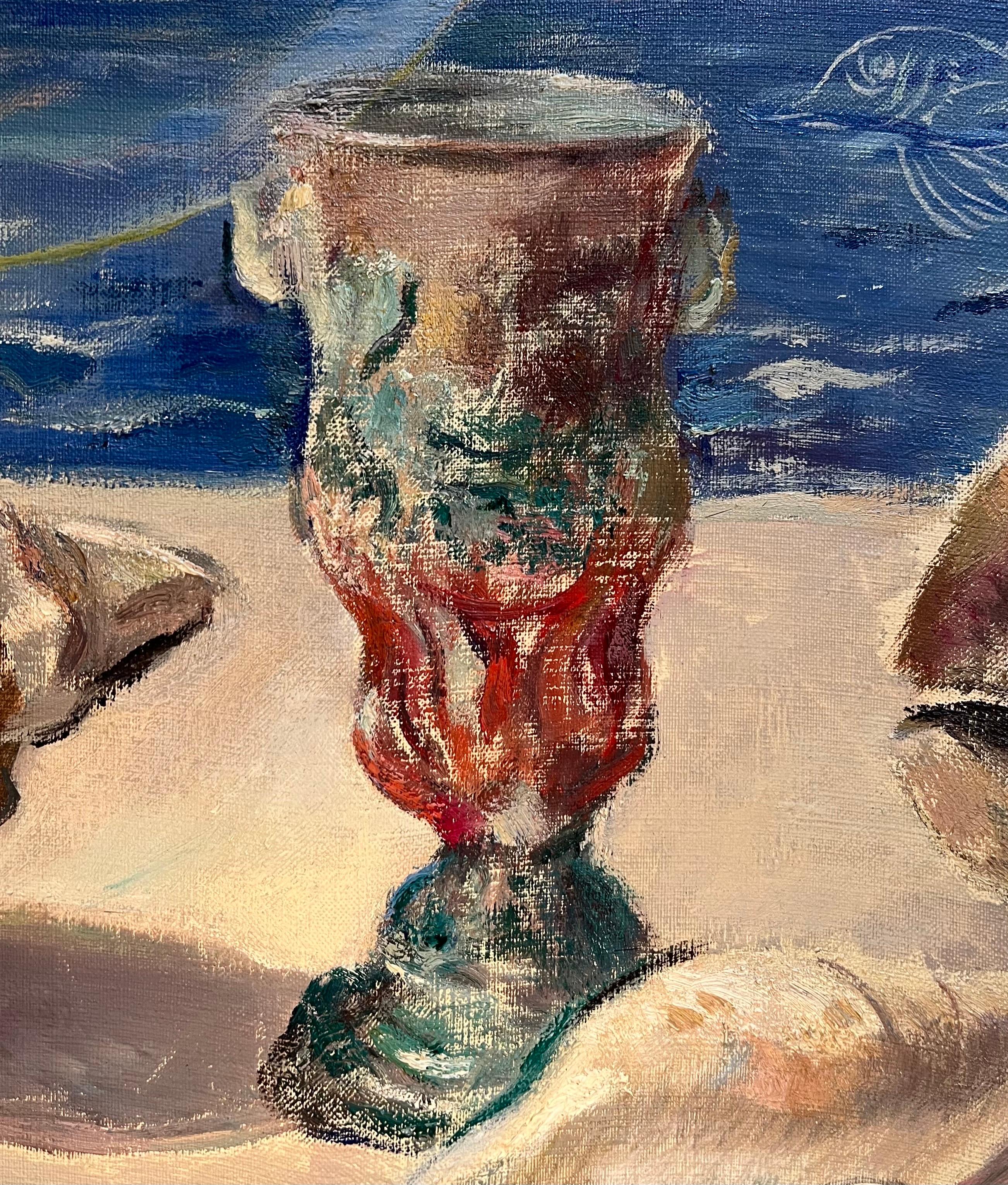 Cobo Shells by Fernand Blondin - Oil on Canvas - 54x81 cm For Sale 4