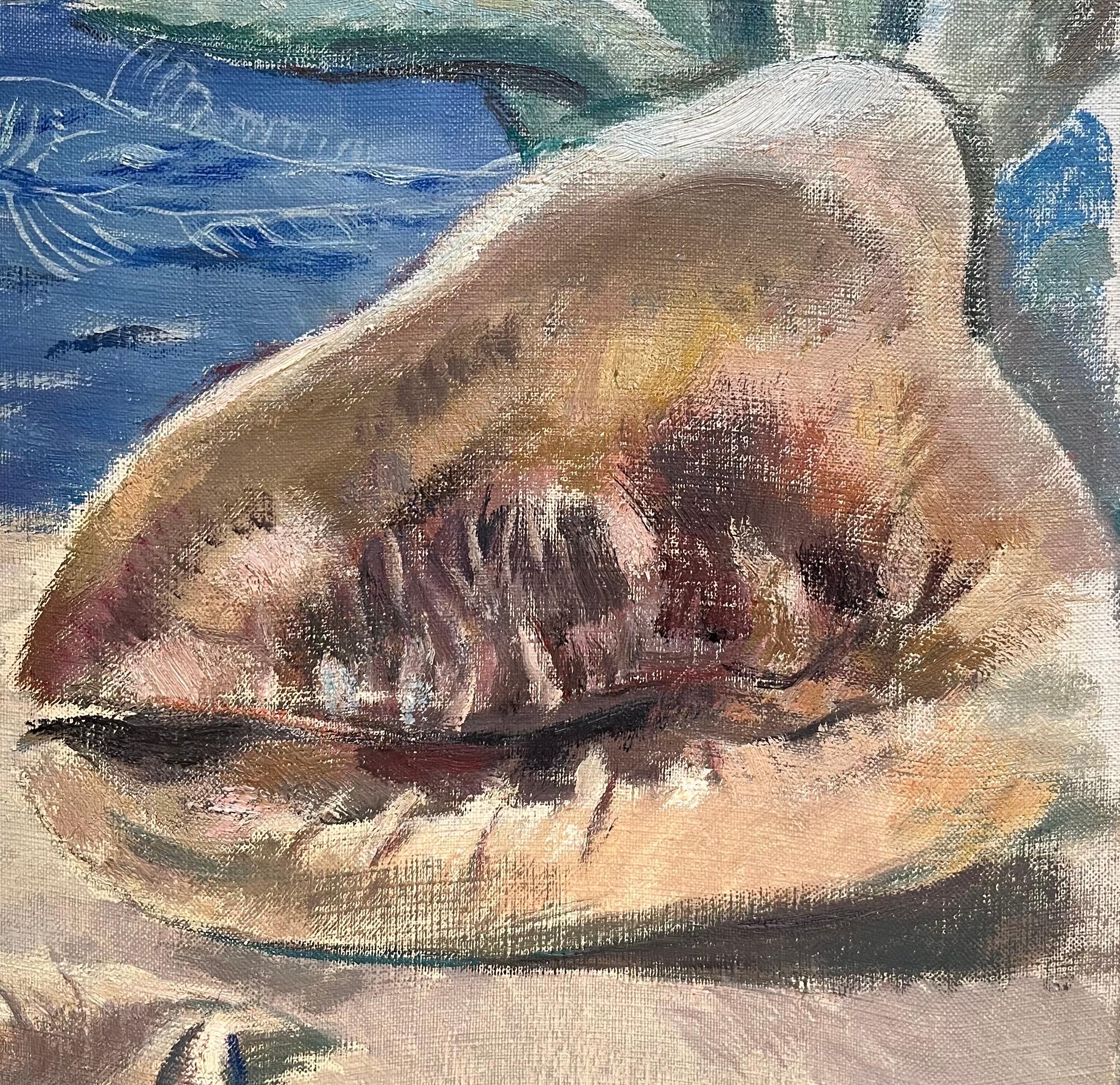 Cobo Shells by Fernand Blondin - Oil on Canvas - 54x81 cm For Sale 7