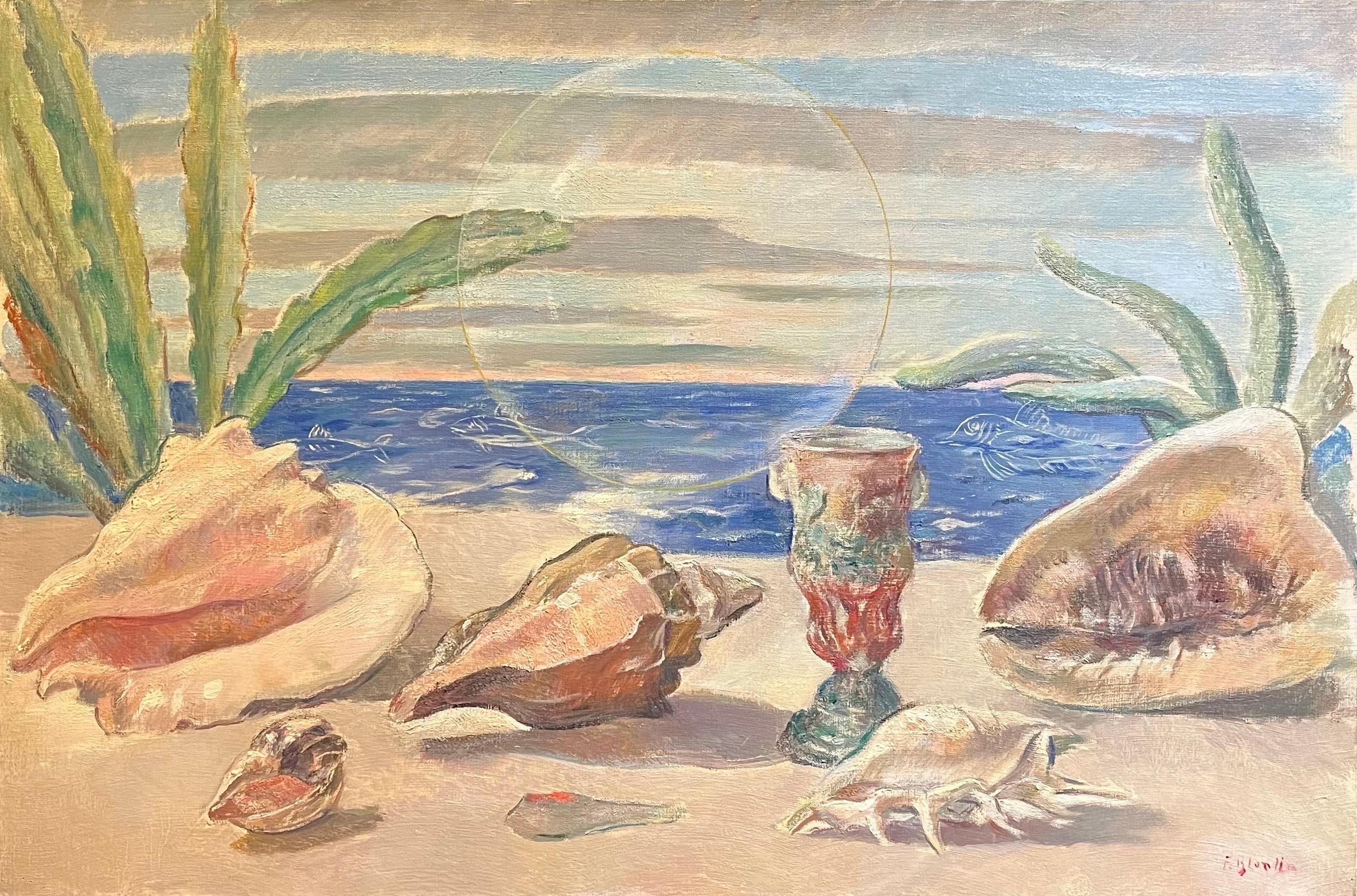 Fernand Blondin (1887-1967) was a Swiss painter and teacher, celebrated for his depictions of idyllic rural life, interiors, female nudes, portraits, still-lifes, religious subjects and serene landscapes. 
His works often combined soft color