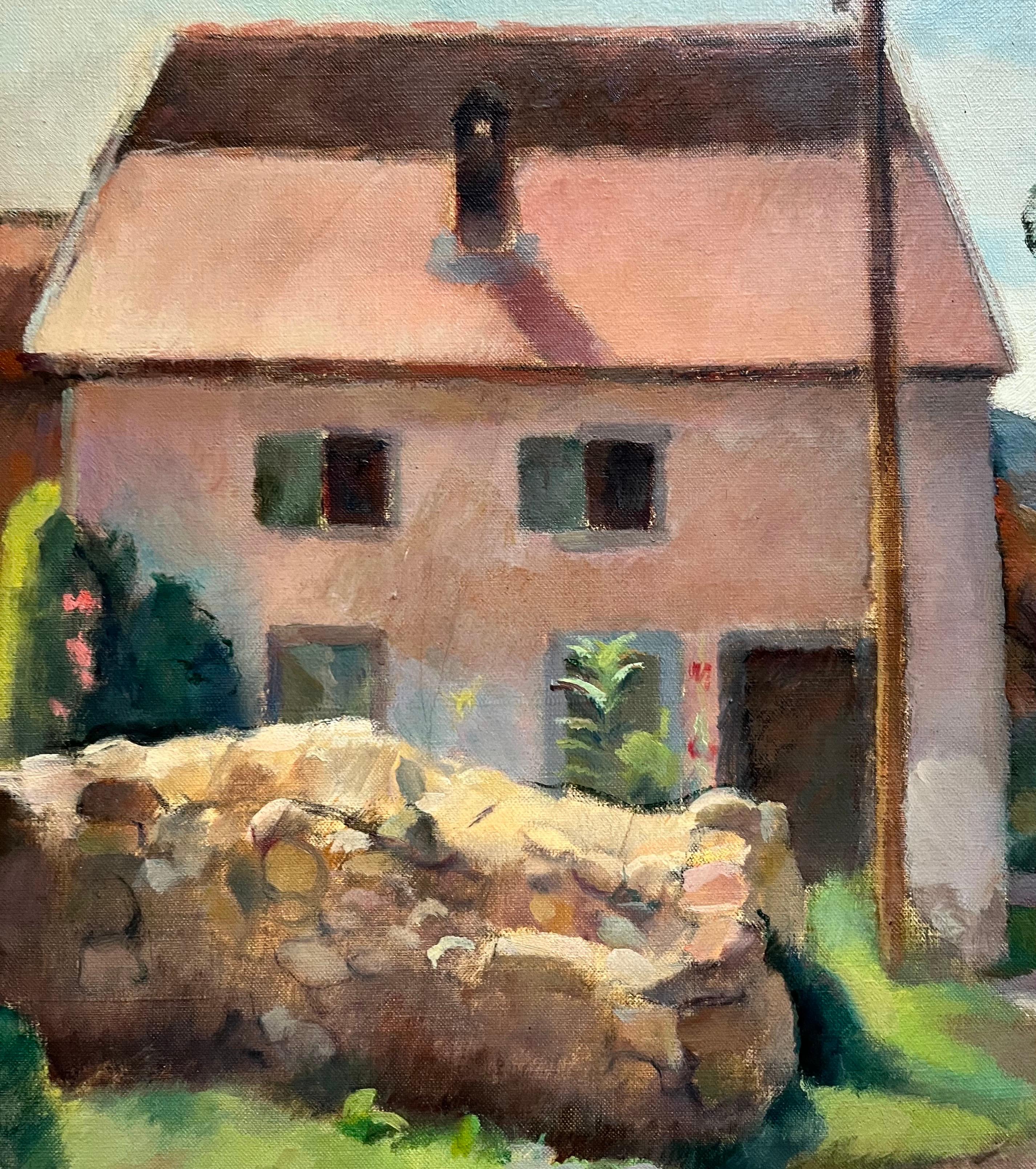 Country House von Fernand Blondin – Öl auf Leinwand – 50x61 cm im Angebot 4