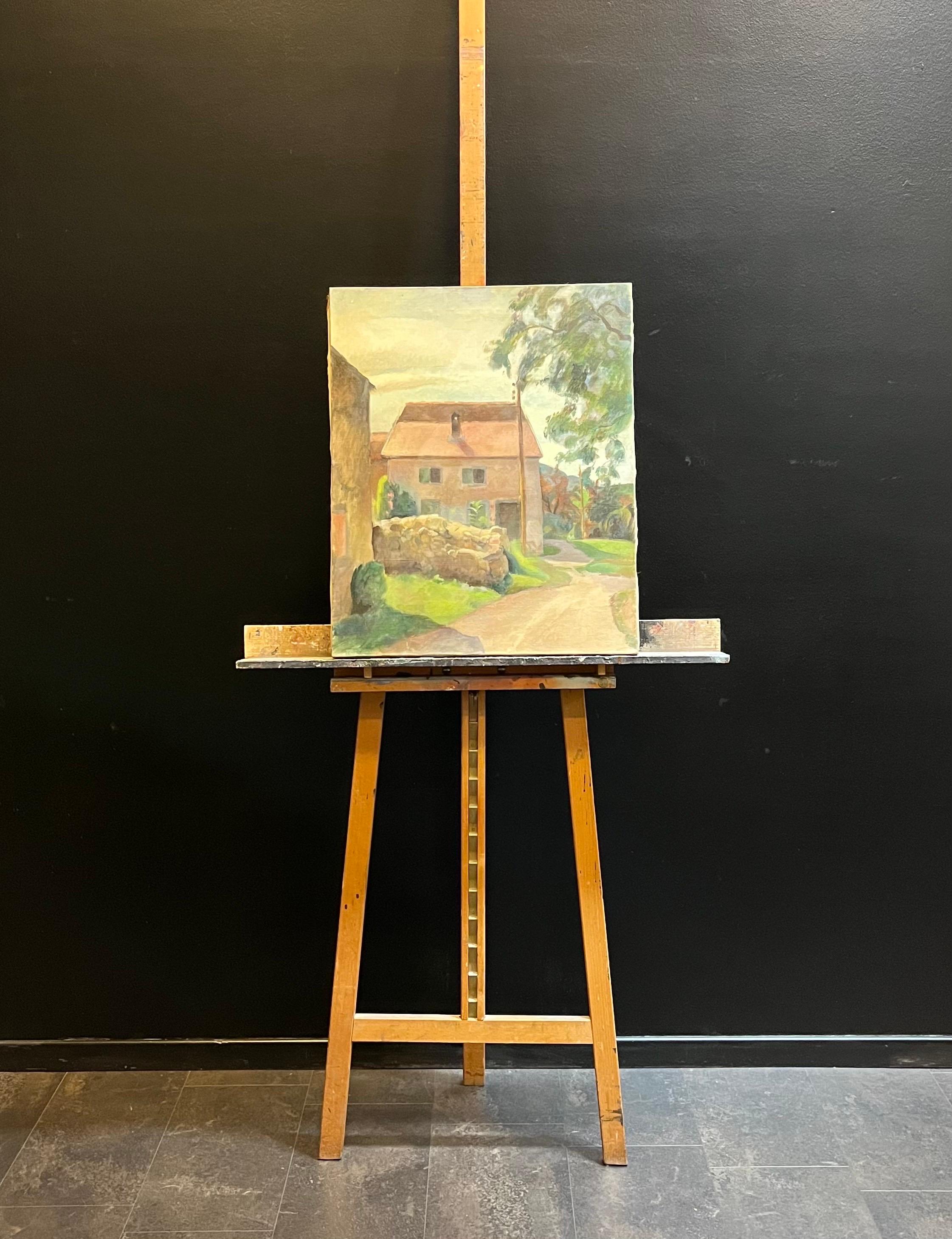 Country House von Fernand Blondin – Öl auf Leinwand – 50x61 cm im Angebot 7