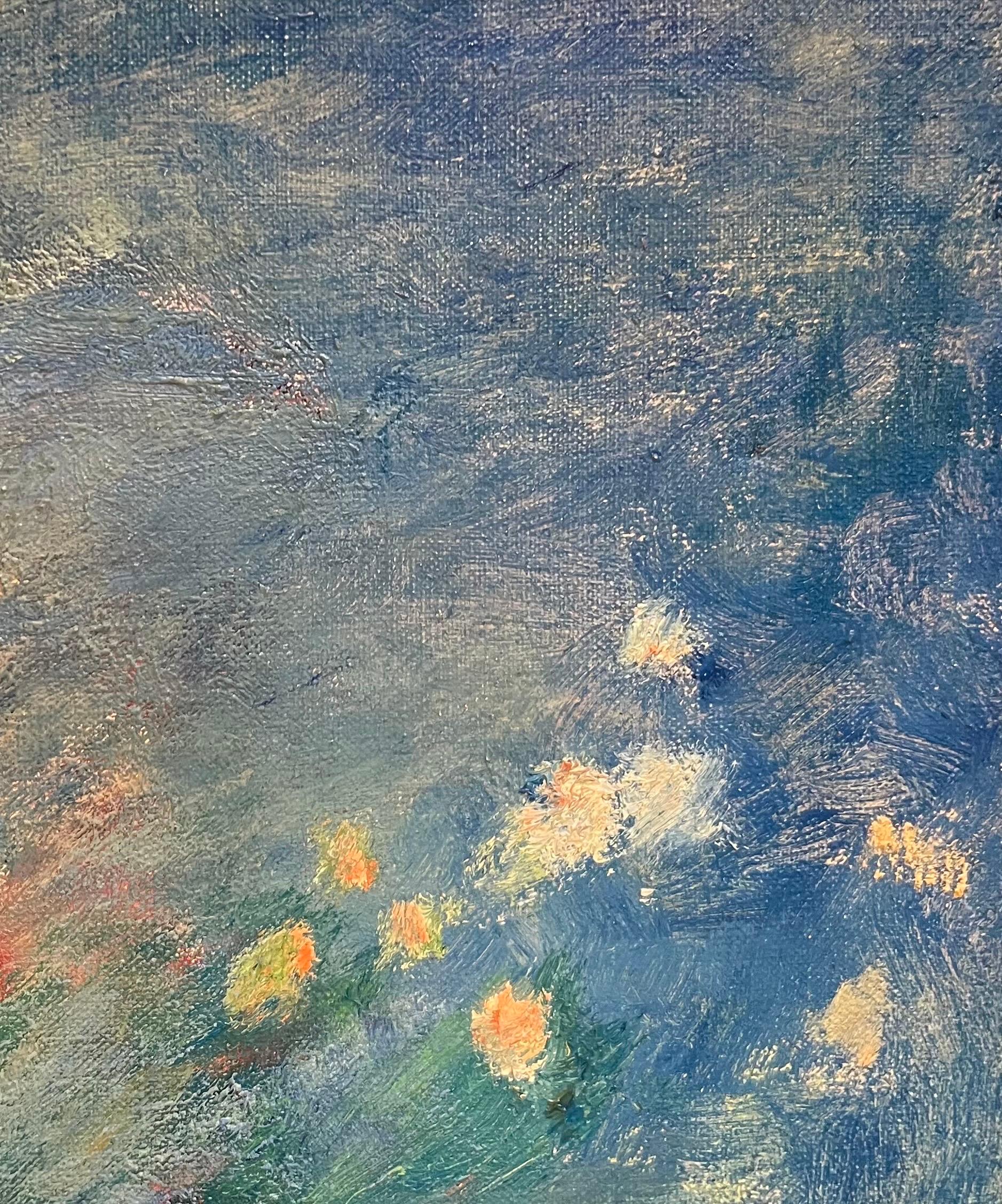 Fiori in vaso di Fernand Blondin - Olio su tela - 60x73 cm in vendita 4
