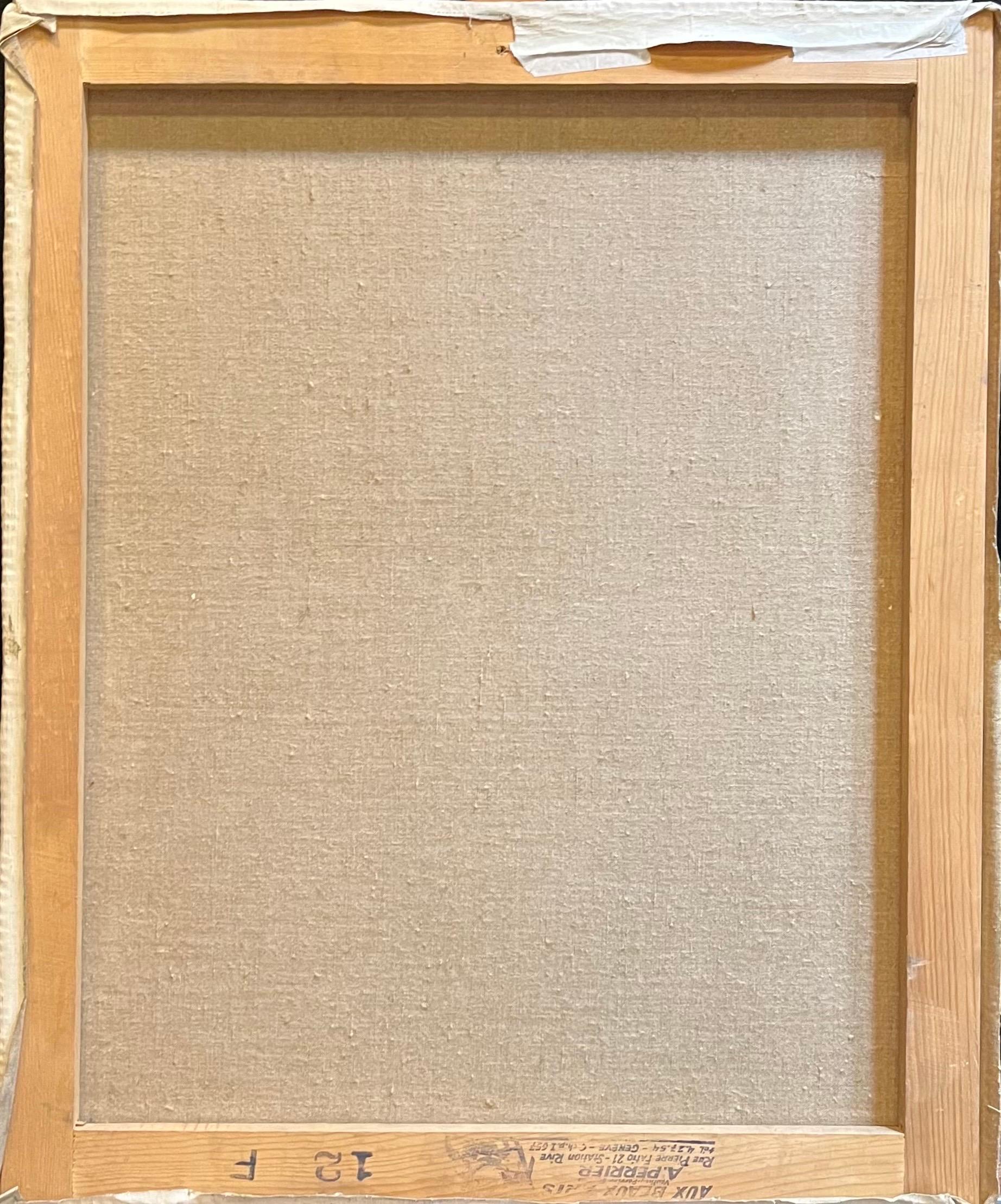 Porträt von Fernand Blondin - Öl auf Leinwand - 50x61 cm im Angebot 7