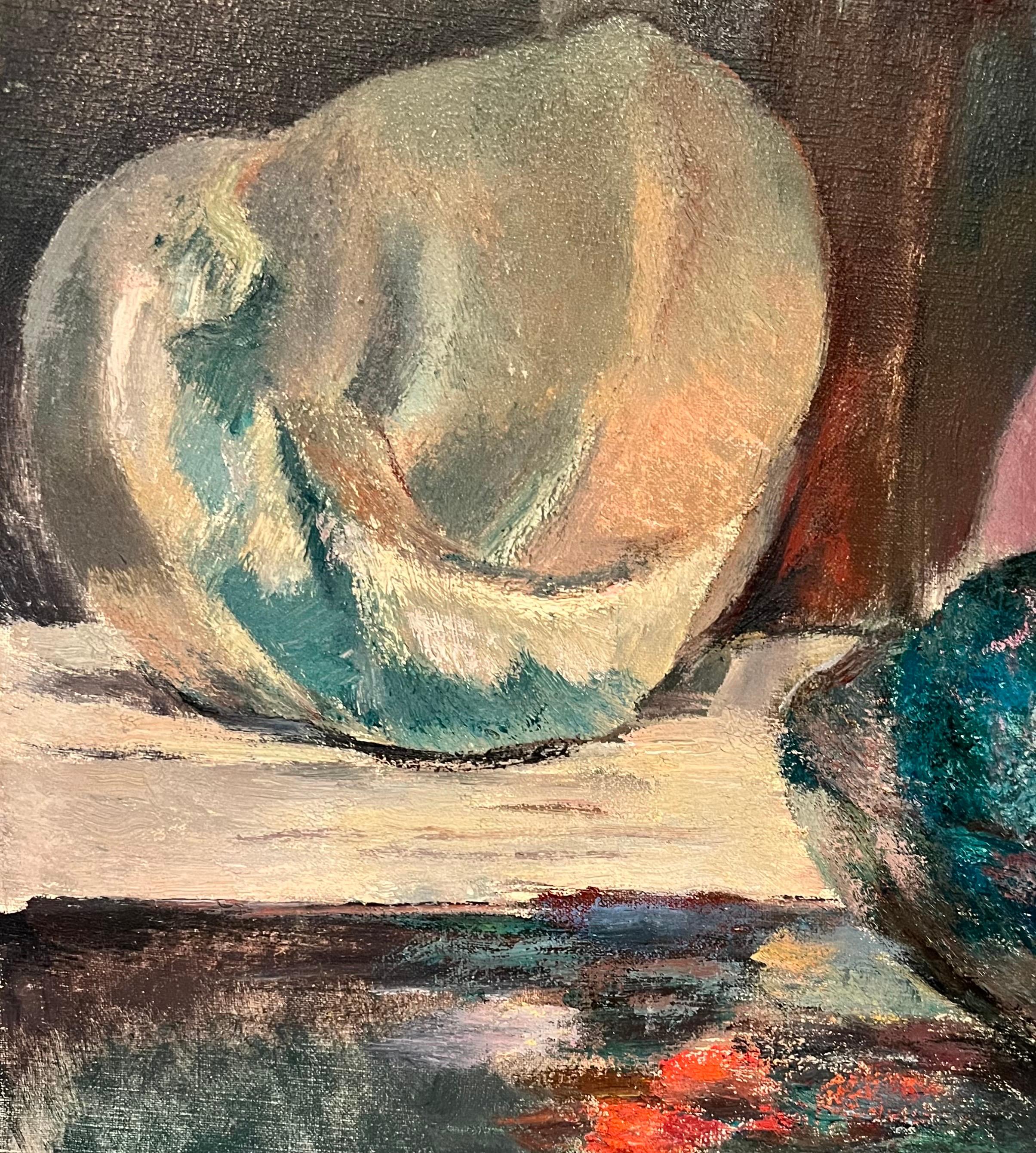 Still life with vegetables by Fernand Blondin - Oil on Canvas - 54x65 cm For Sale 3