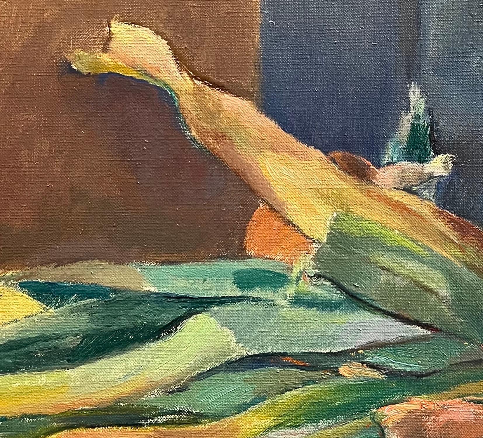 Vegetables von Fernand Blondin – Öl auf Leinwand – 50x61 cm im Angebot 3