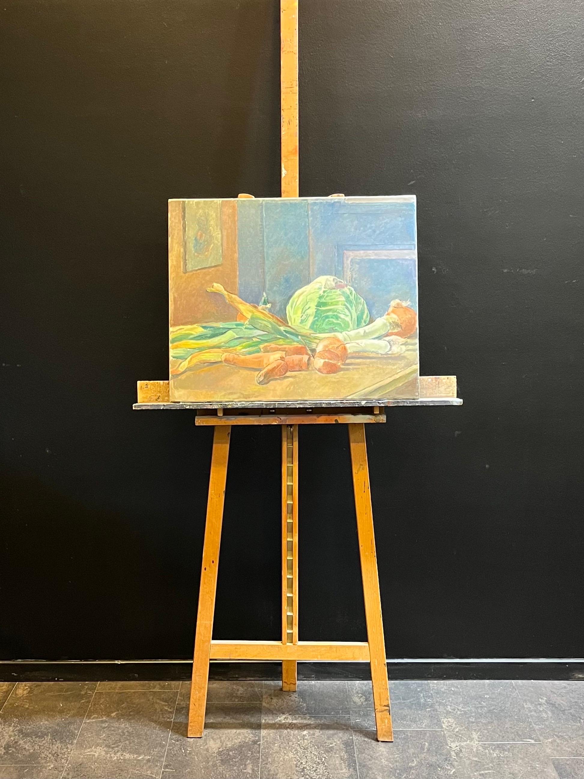 Vegetables von Fernand Blondin – Öl auf Leinwand – 50x61 cm im Angebot 7