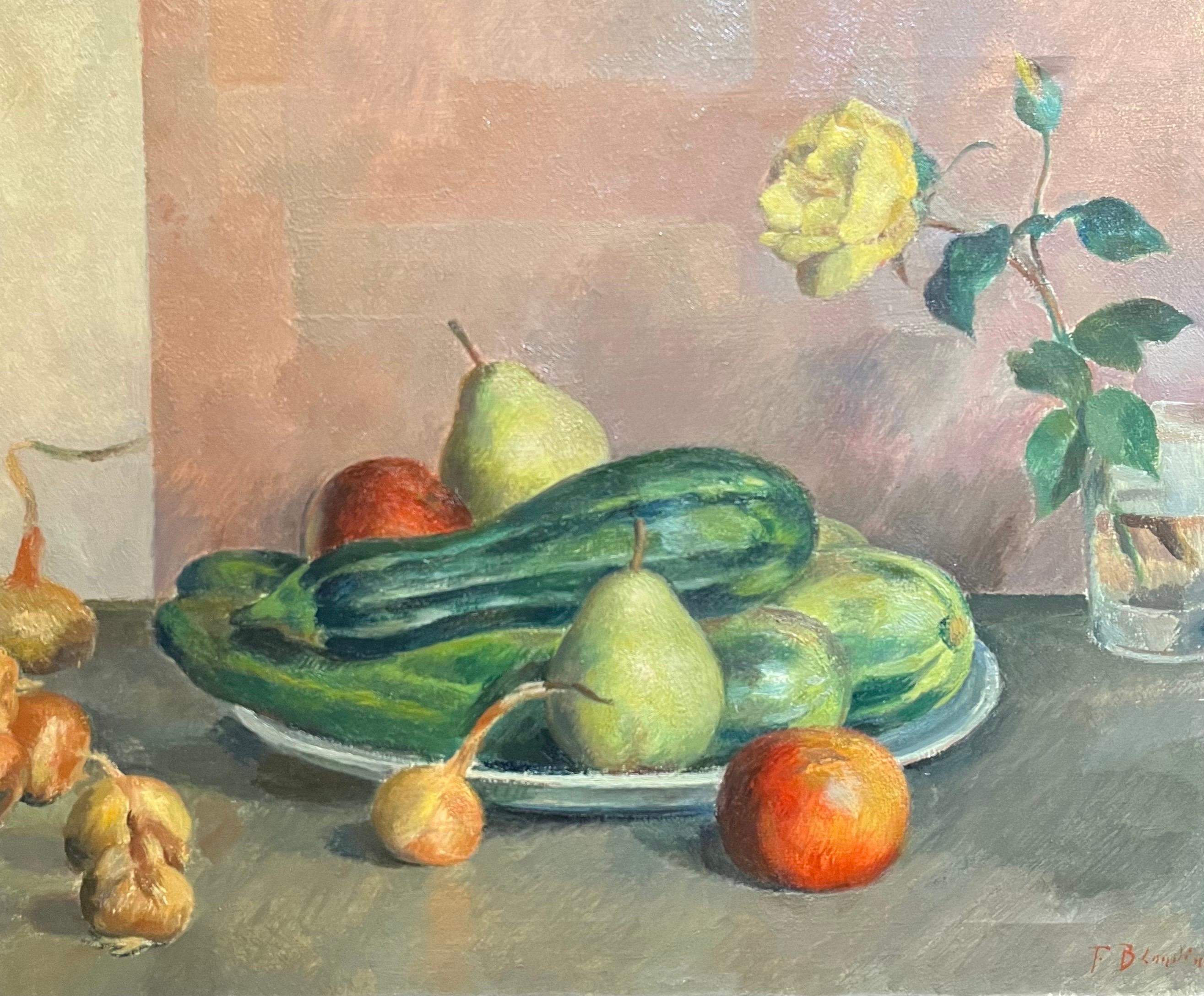 Fernand Blondin (1887-1967) was a Swiss painter and teacher, celebrated for his depictions of idyllic rural life, interiors, female nudes, portraits, still-lifes, religious subjects and serene landscapes. 
His works often combined soft color
