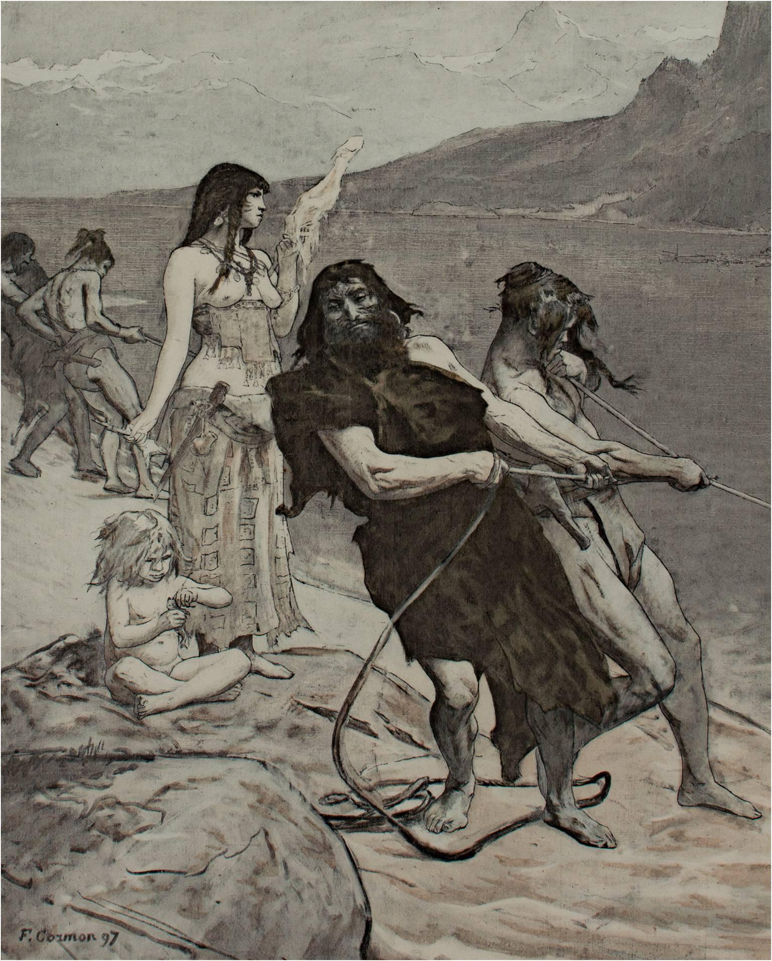 "Cite Lacustre (L'Estampe Moderne I), " Estampe Originale by Fernand Cormon