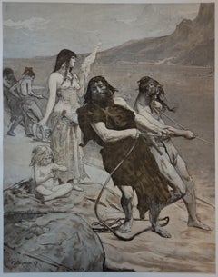 Sea Workers - Original lithograph - 1898